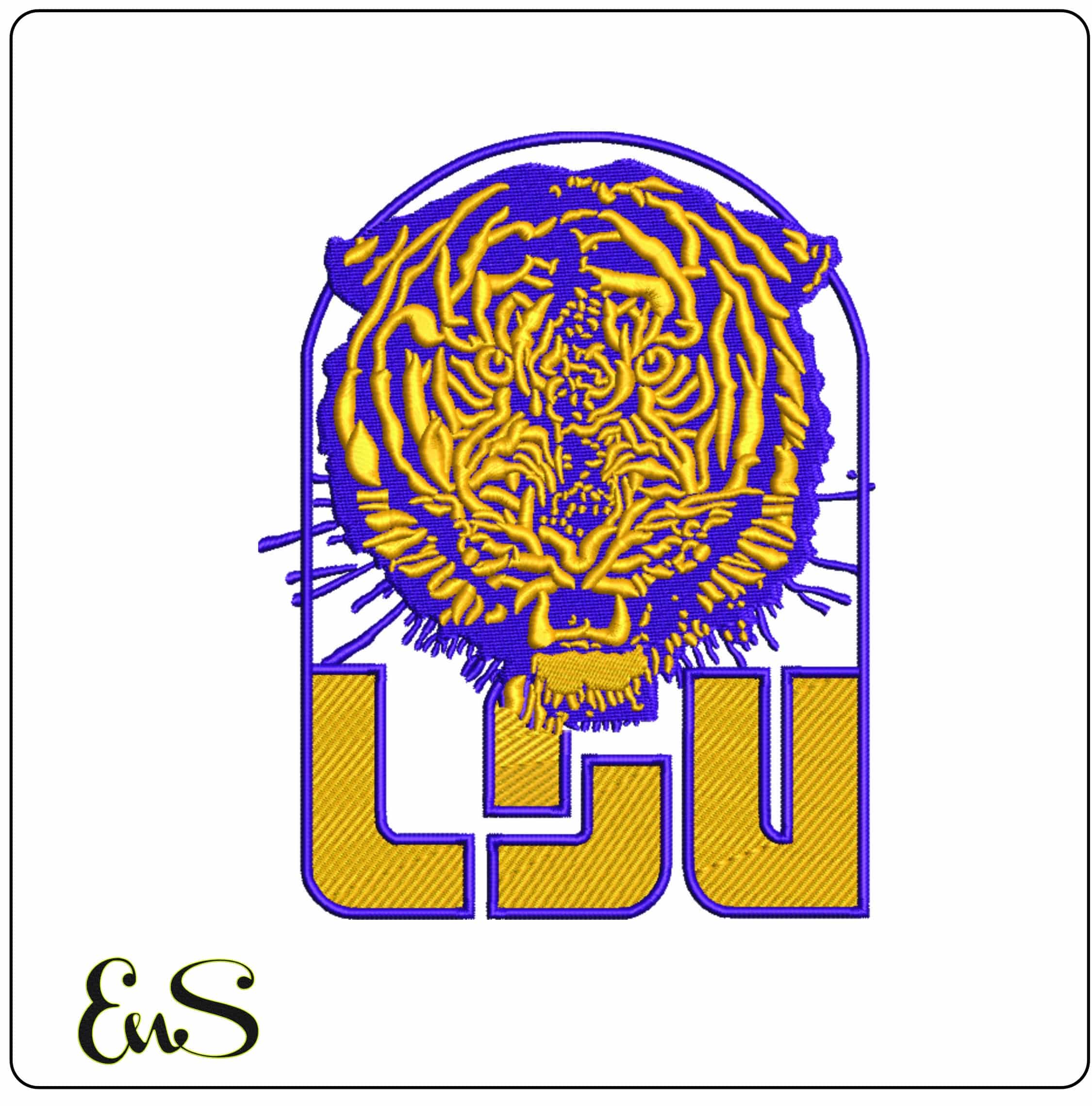 10 LSU Design Louisiana State University Bulk Designs -Elegant embroidery design file - instant download — view 6