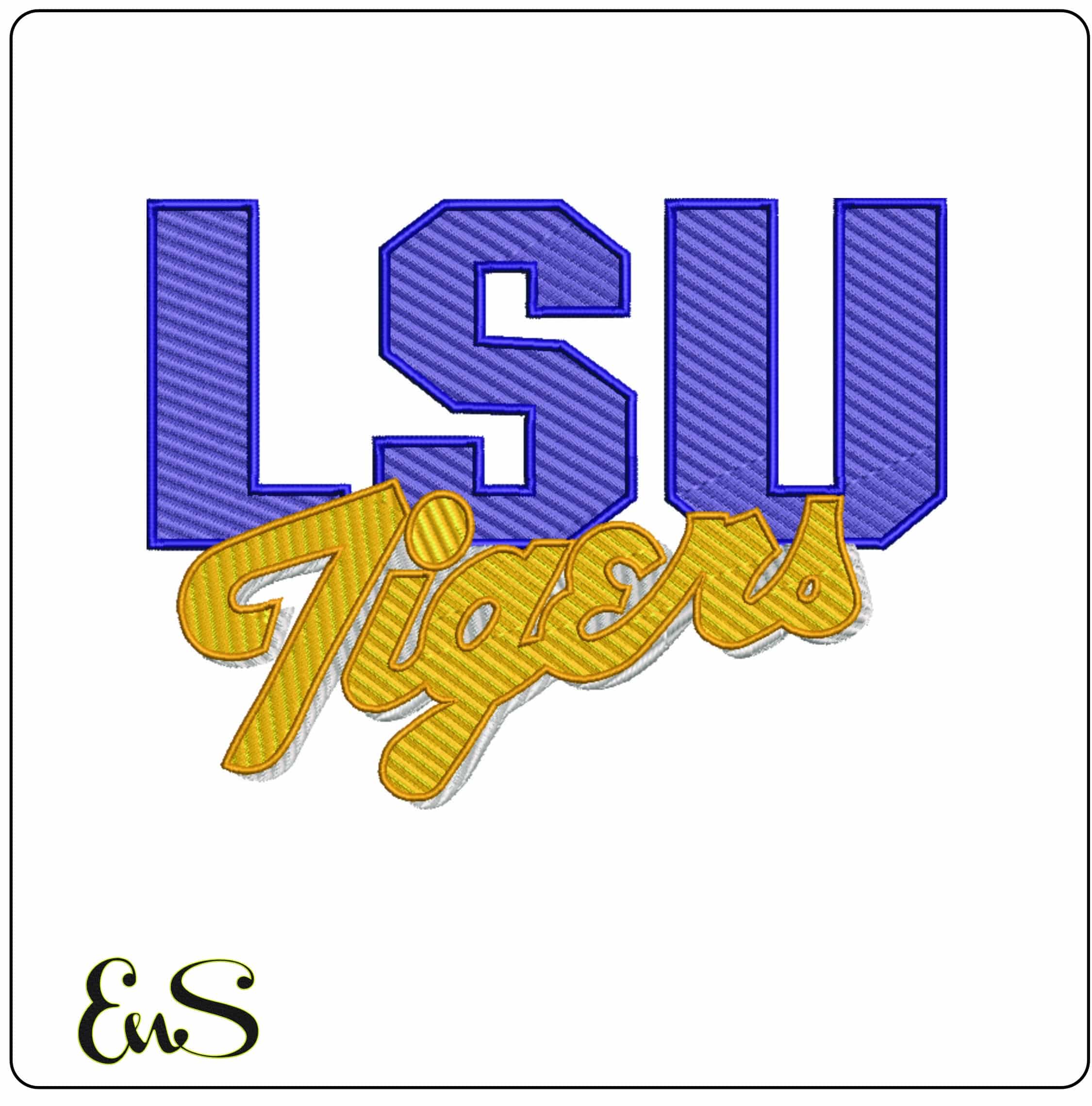 10 LSU Design Louisiana State University Bulk Designs -Elegant embroidery design file - instant download — view 10