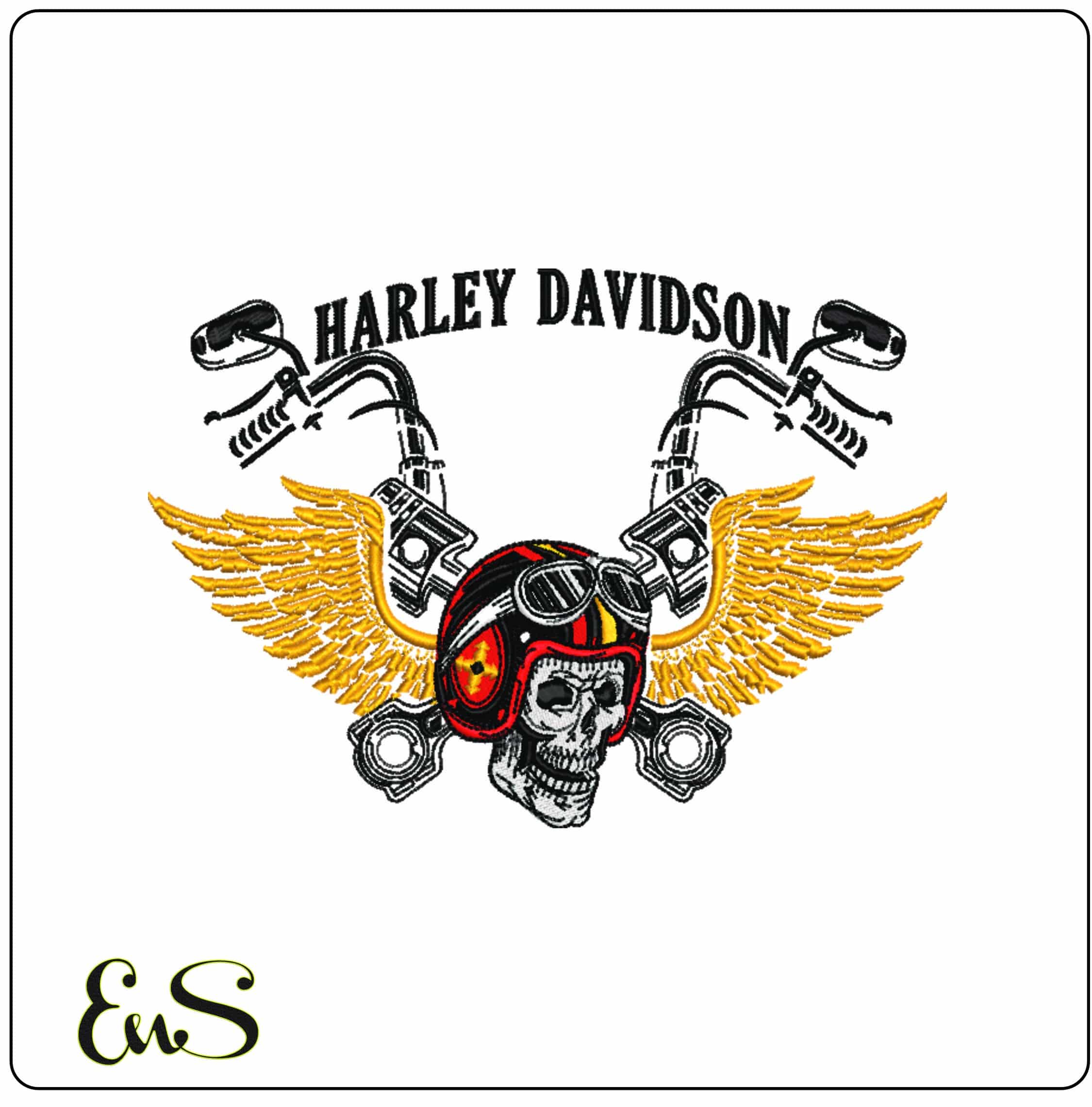 16 Harley Davidson Bulk Designs - Elegant embroidery design file - instant download — view 9