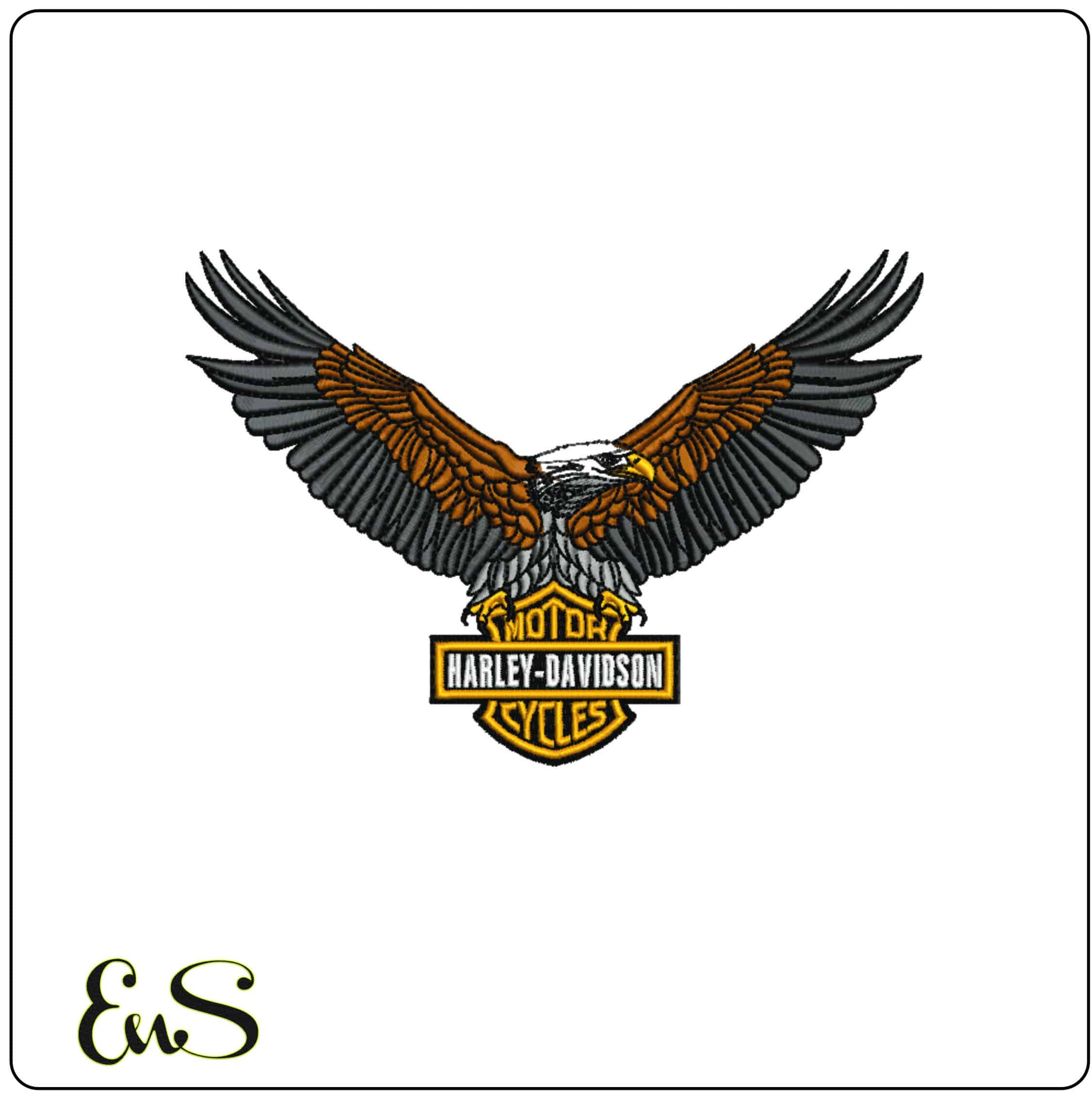 16 Harley Davidson Bulk Designs - Elegant embroidery design file - instant download — view 5