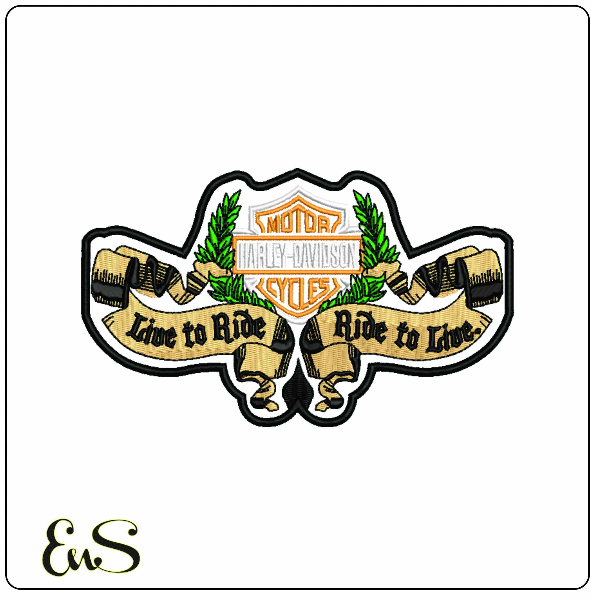 16 Harley Davidson Bulk Designs - Elegant embroidery design file - instant download — view 12