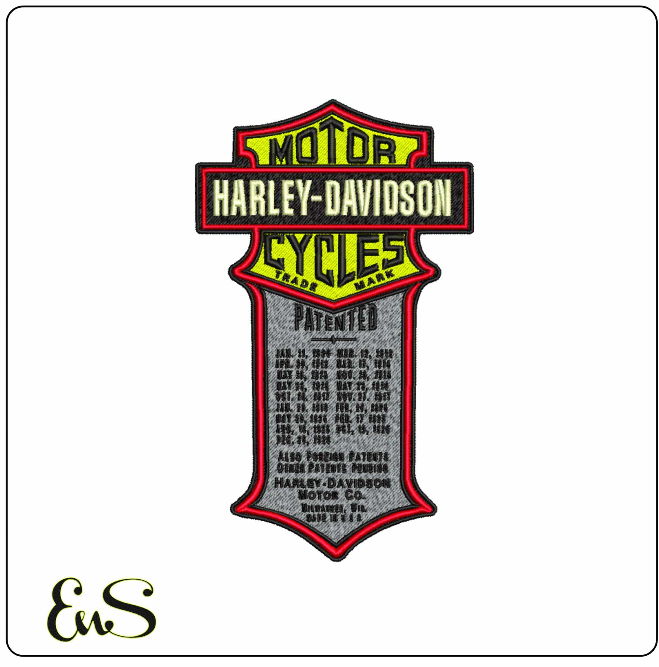 16 Harley Davidson Bulk Designs - Elegant embroidery design file - instant download — view 10
