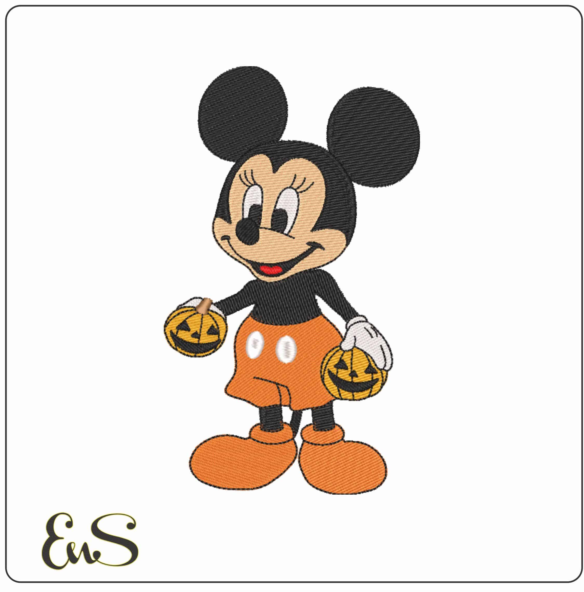 Halloween Mickey Mouse - Elegant embroidery design file - instant download