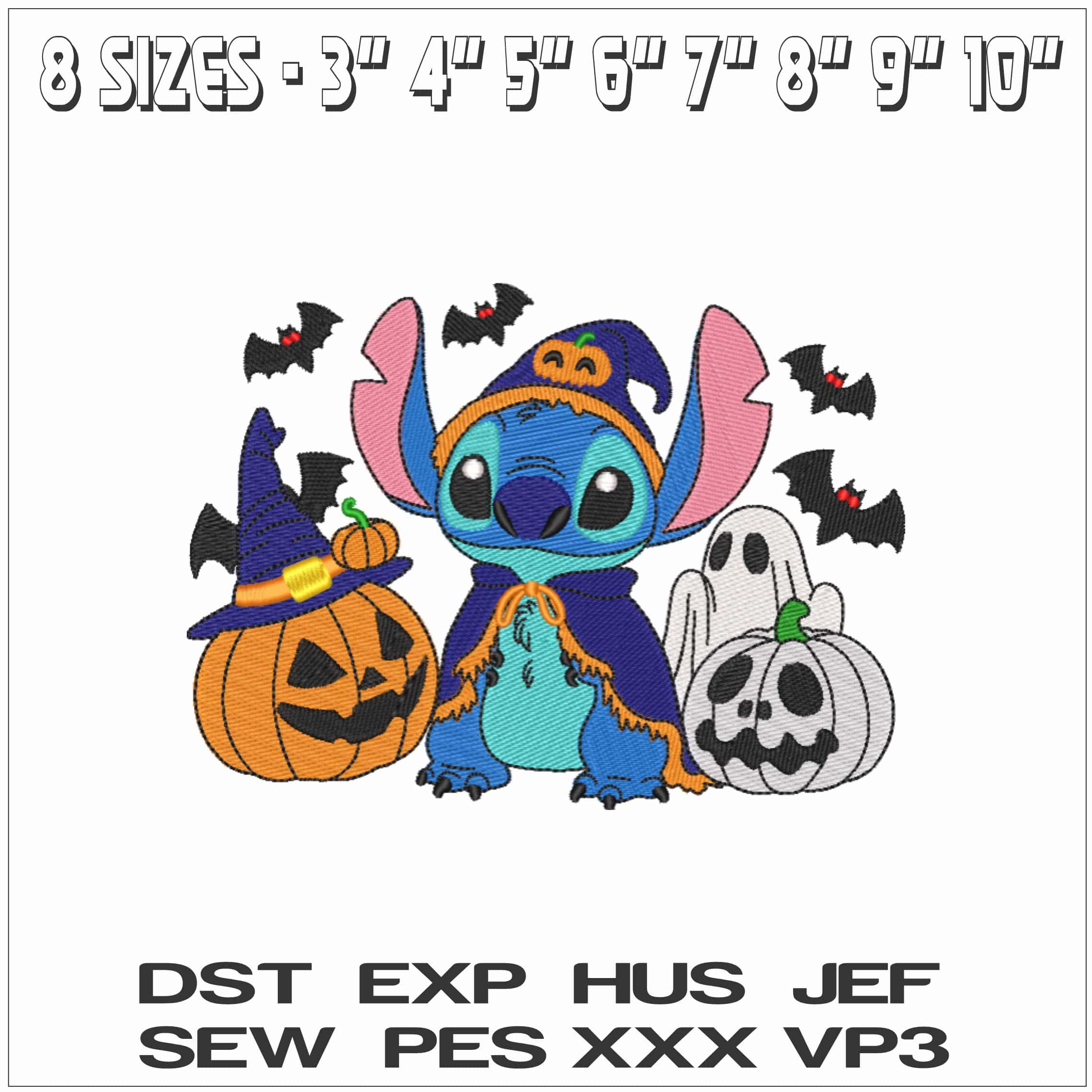 Halloween Stitch - Elegant embroidery design file - instant download — view 2
