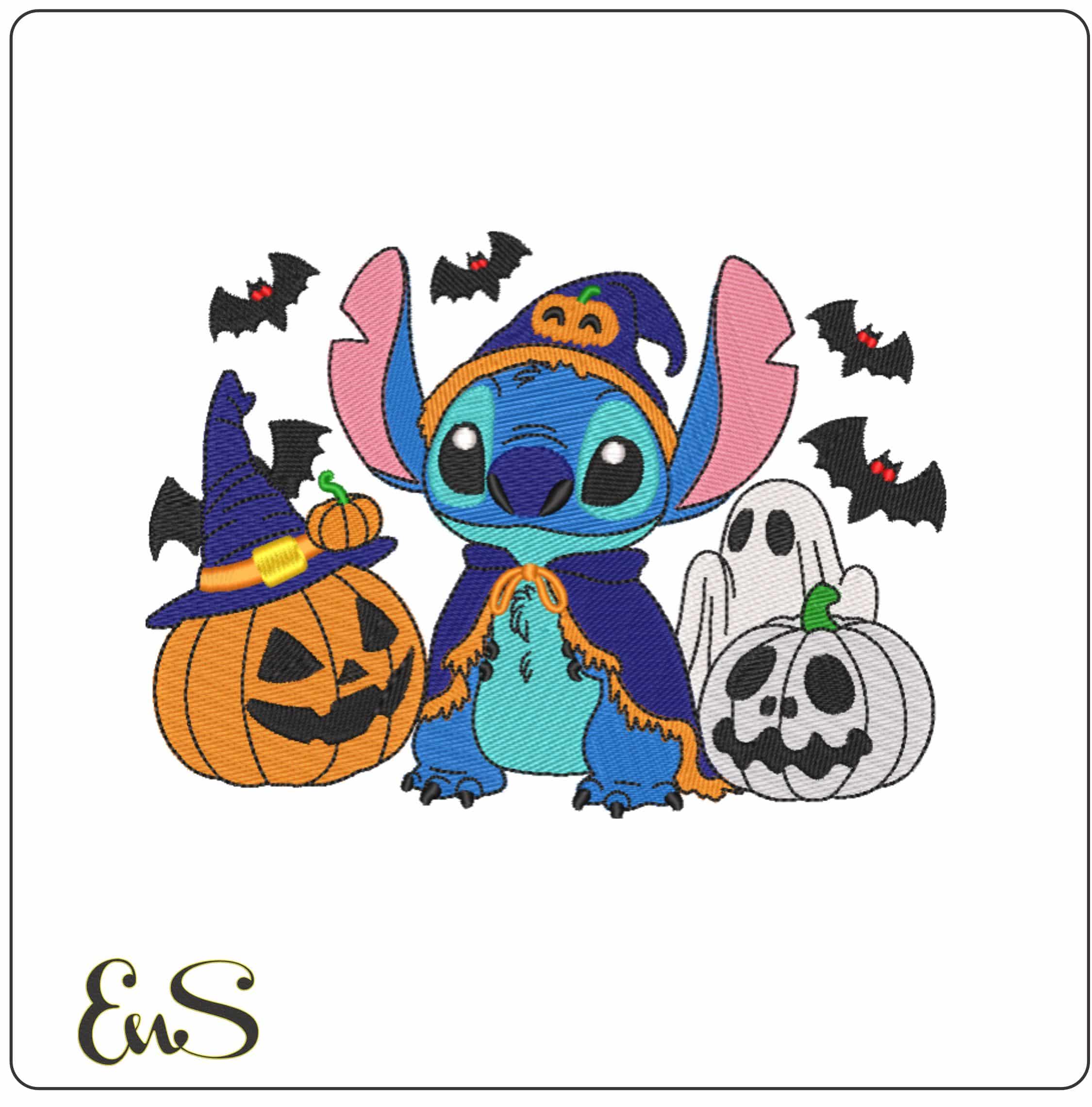 Halloween Stitch - Elegant embroidery design file - instant download
