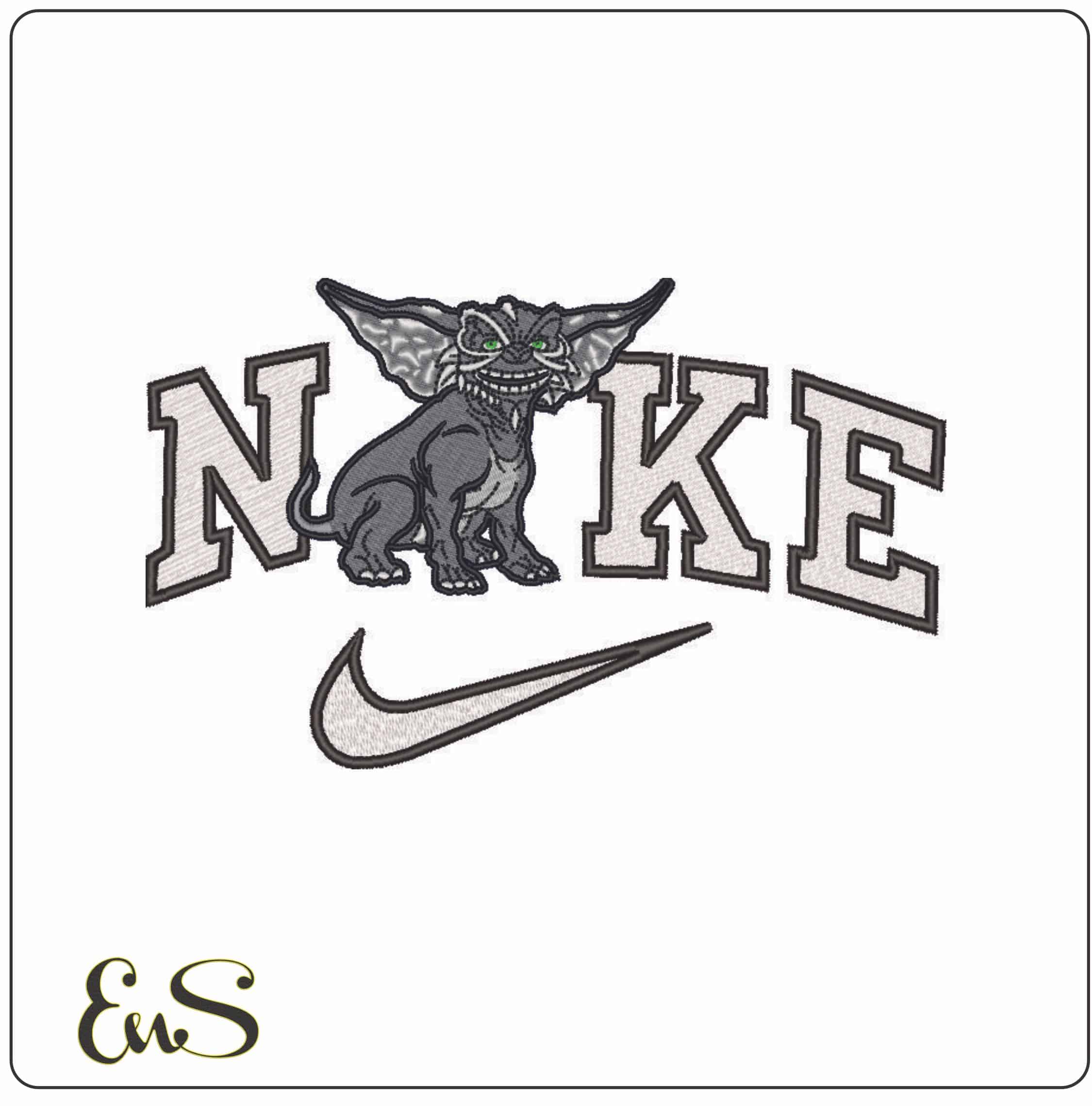Nike Little Gremlin Transformed - Elegant embroidery design file - instant download