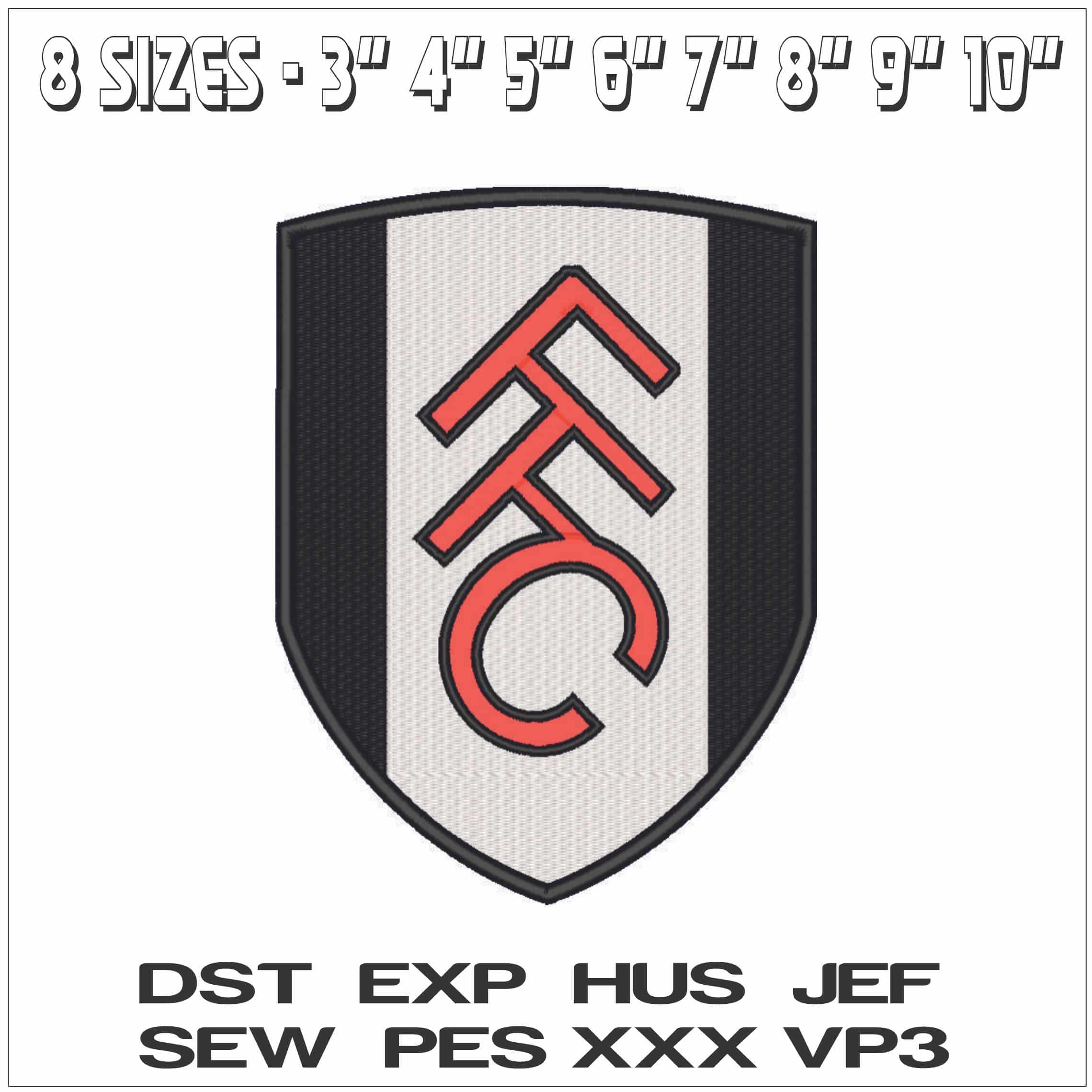Fulham GC- Elegant embroidery design file - instant download — view 2