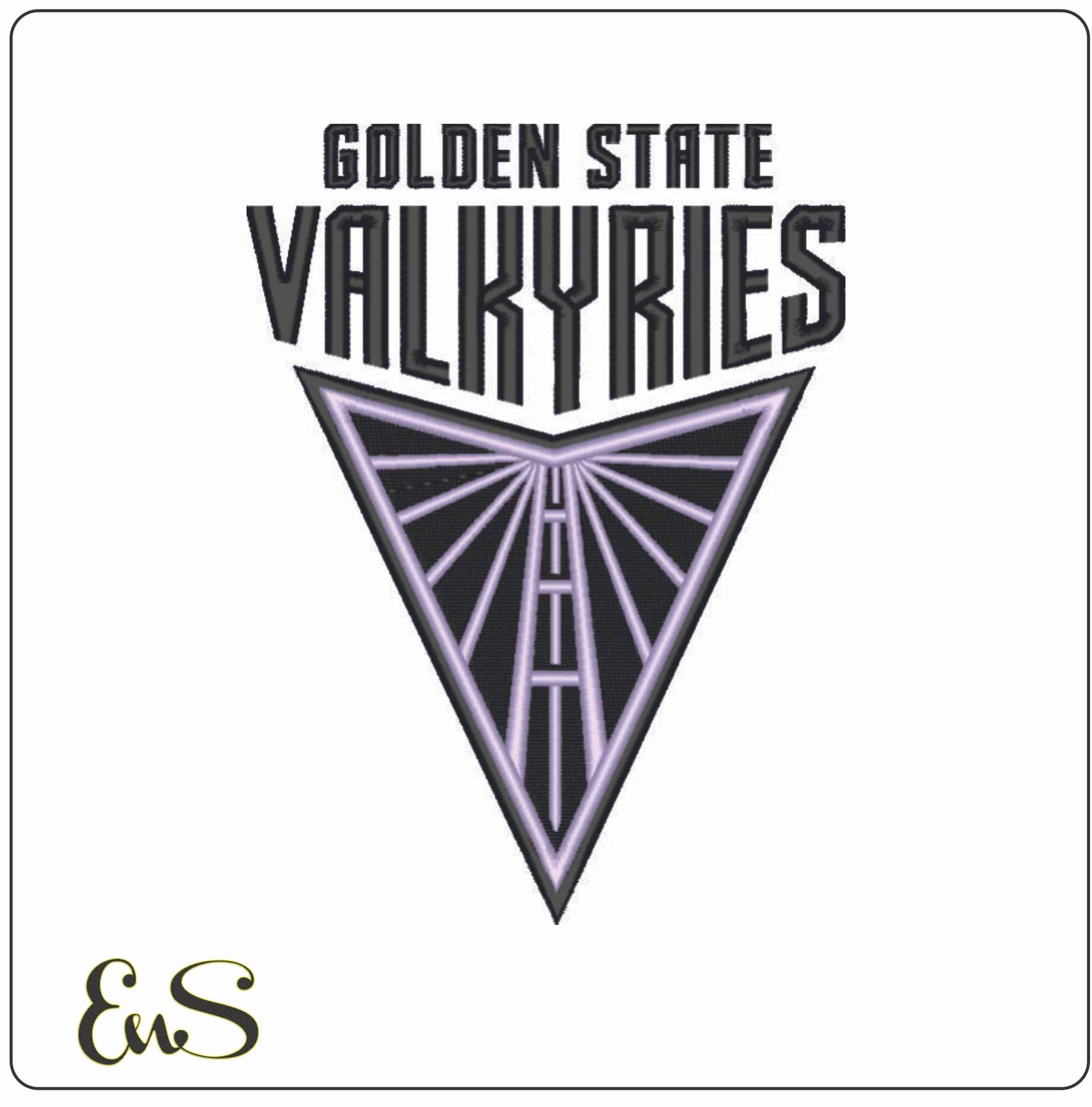 Golden State Valkyries - WNBA- Elegant embroidery design file - instant download
