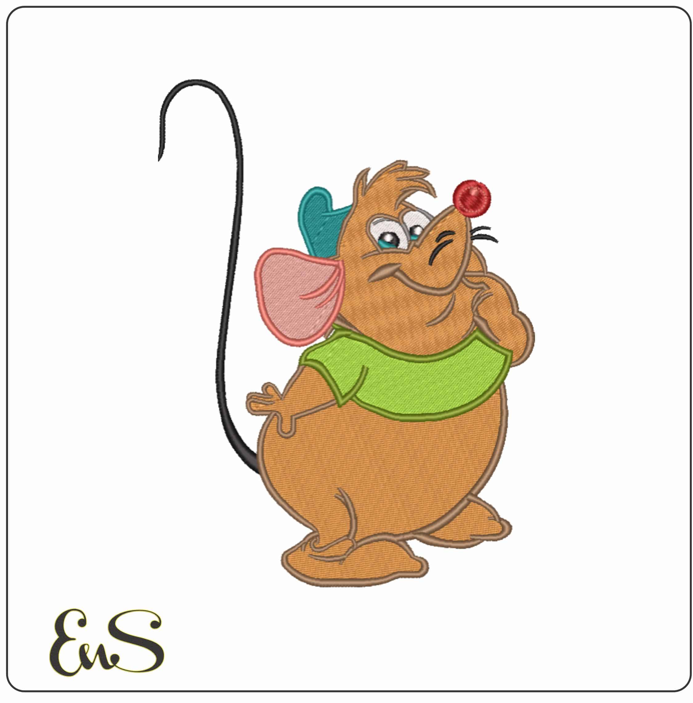 Gus Mouse - Cinderella - Disney- Elegant embroidery design file - instant download