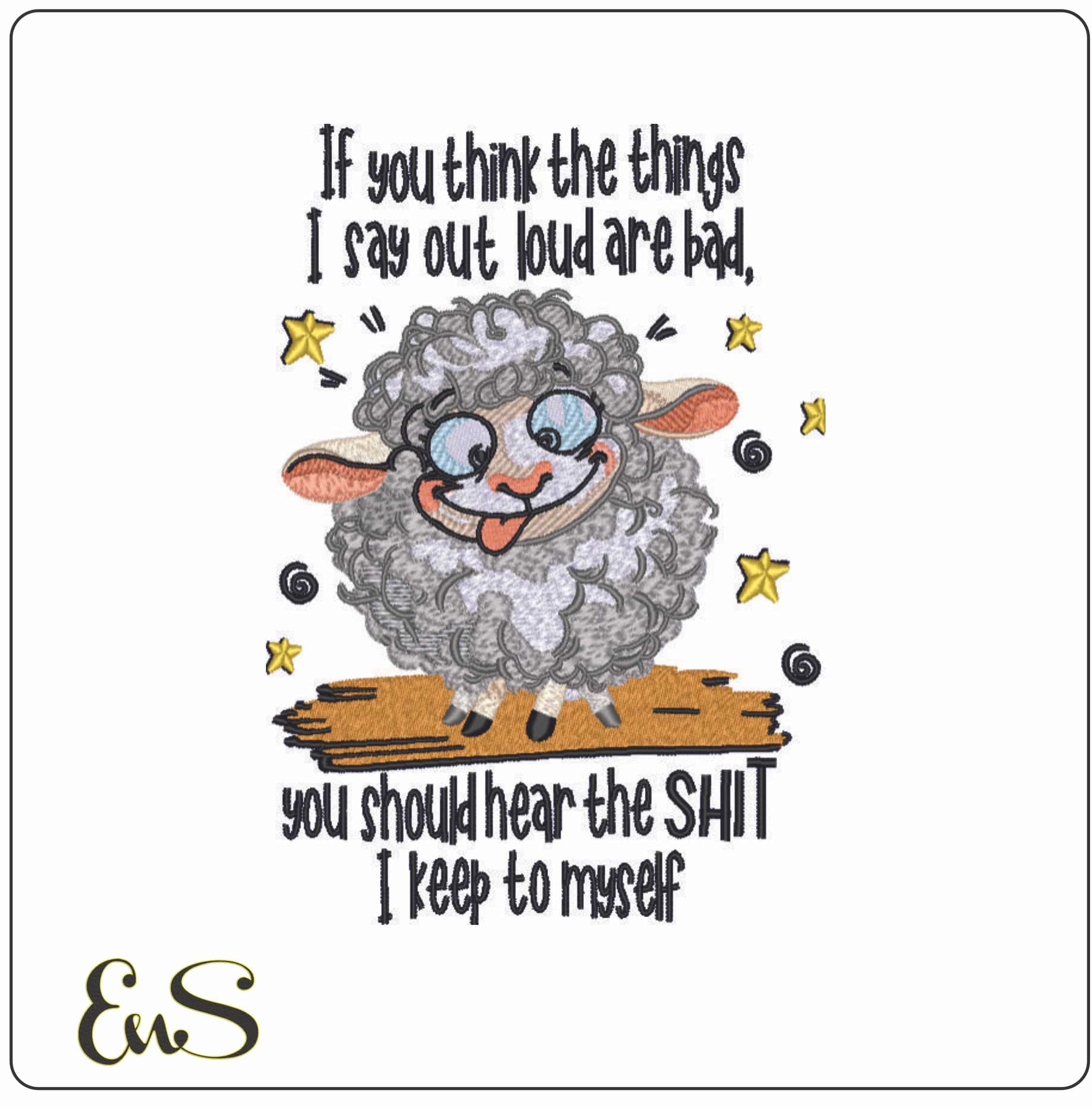 If you think the things I say are Bad- Elegant embroidery design file - instant download