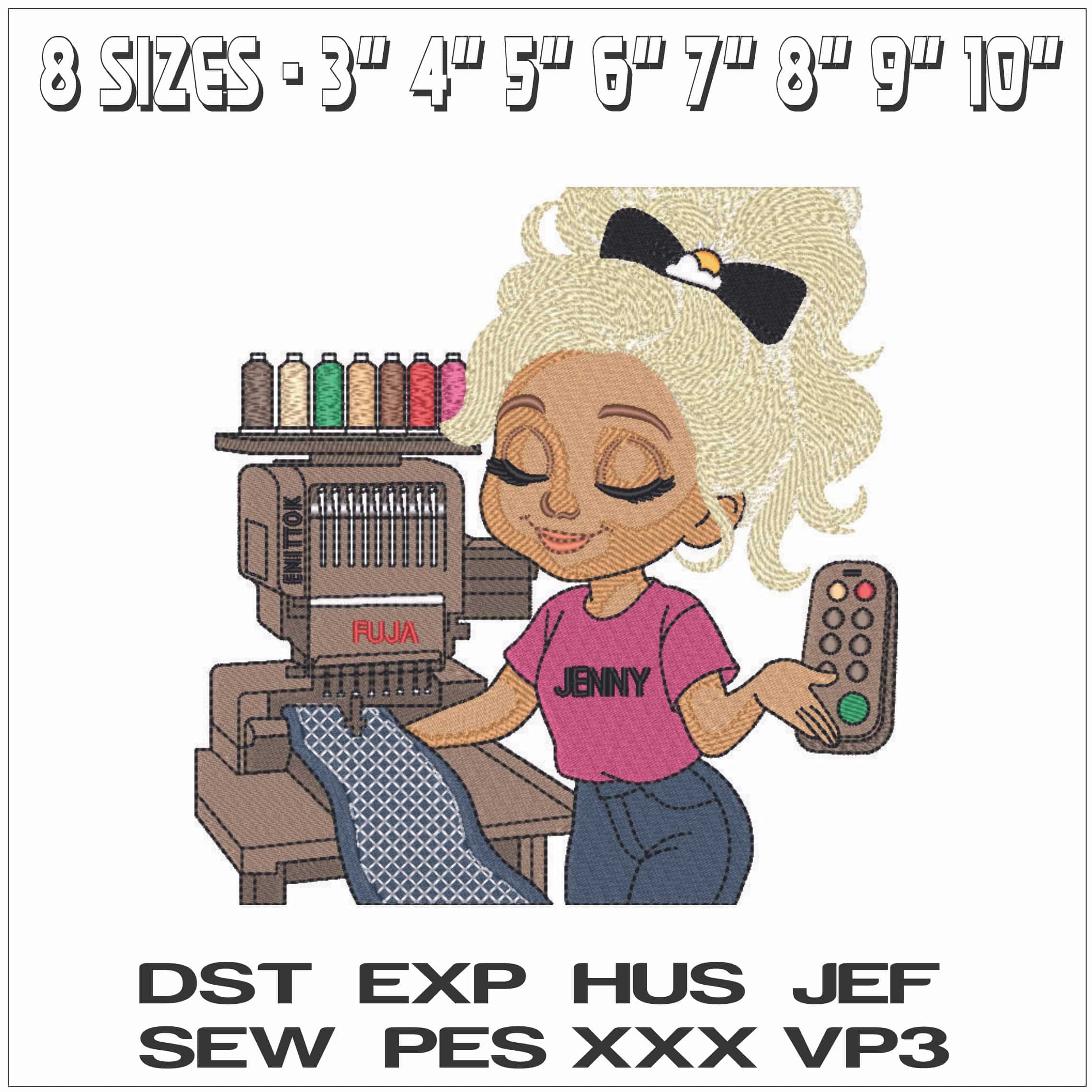 Jenny Embroidery- Elegant embroidery design file - instant download — view 2
