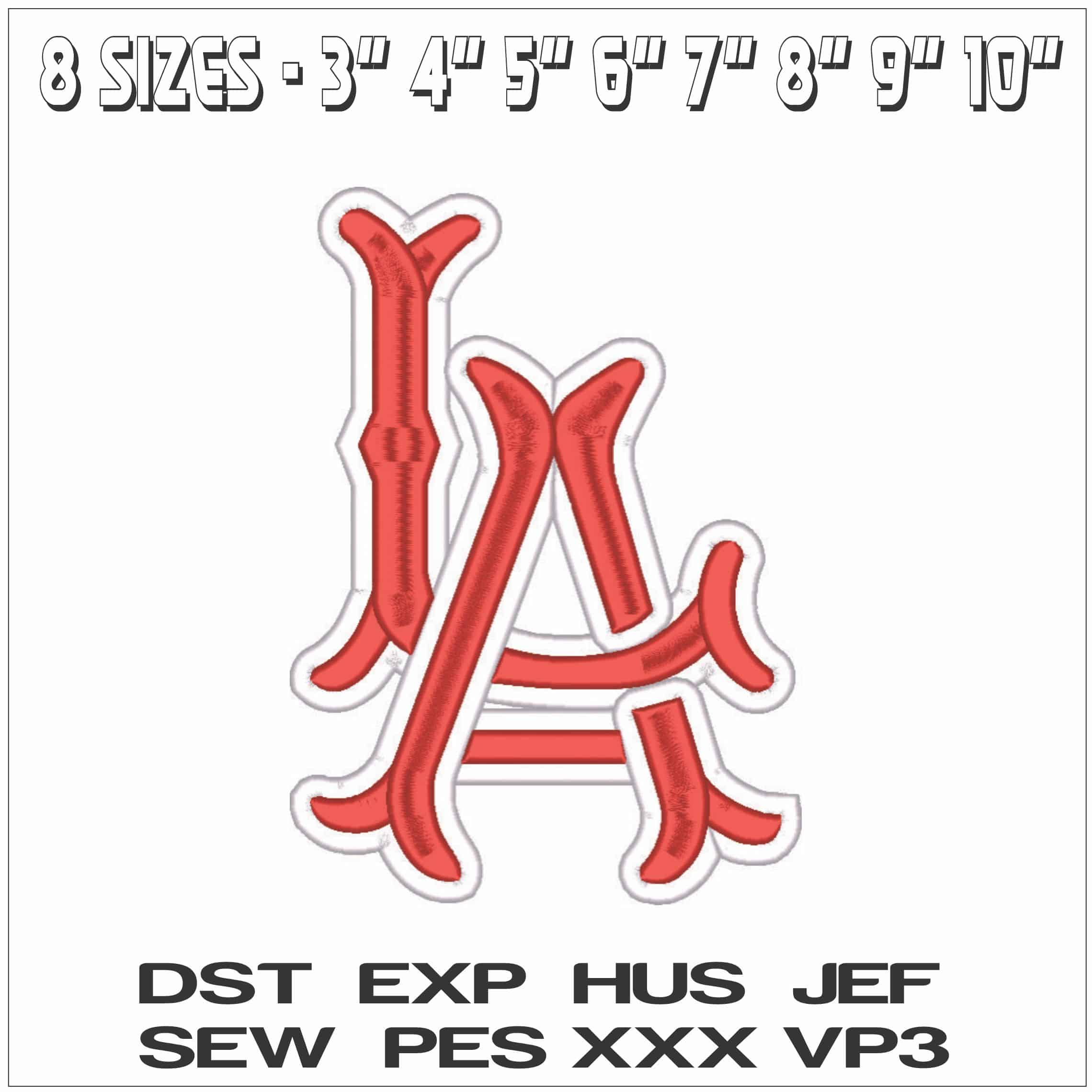 LA 3D- Elegant embroidery design file - instant download — view 2