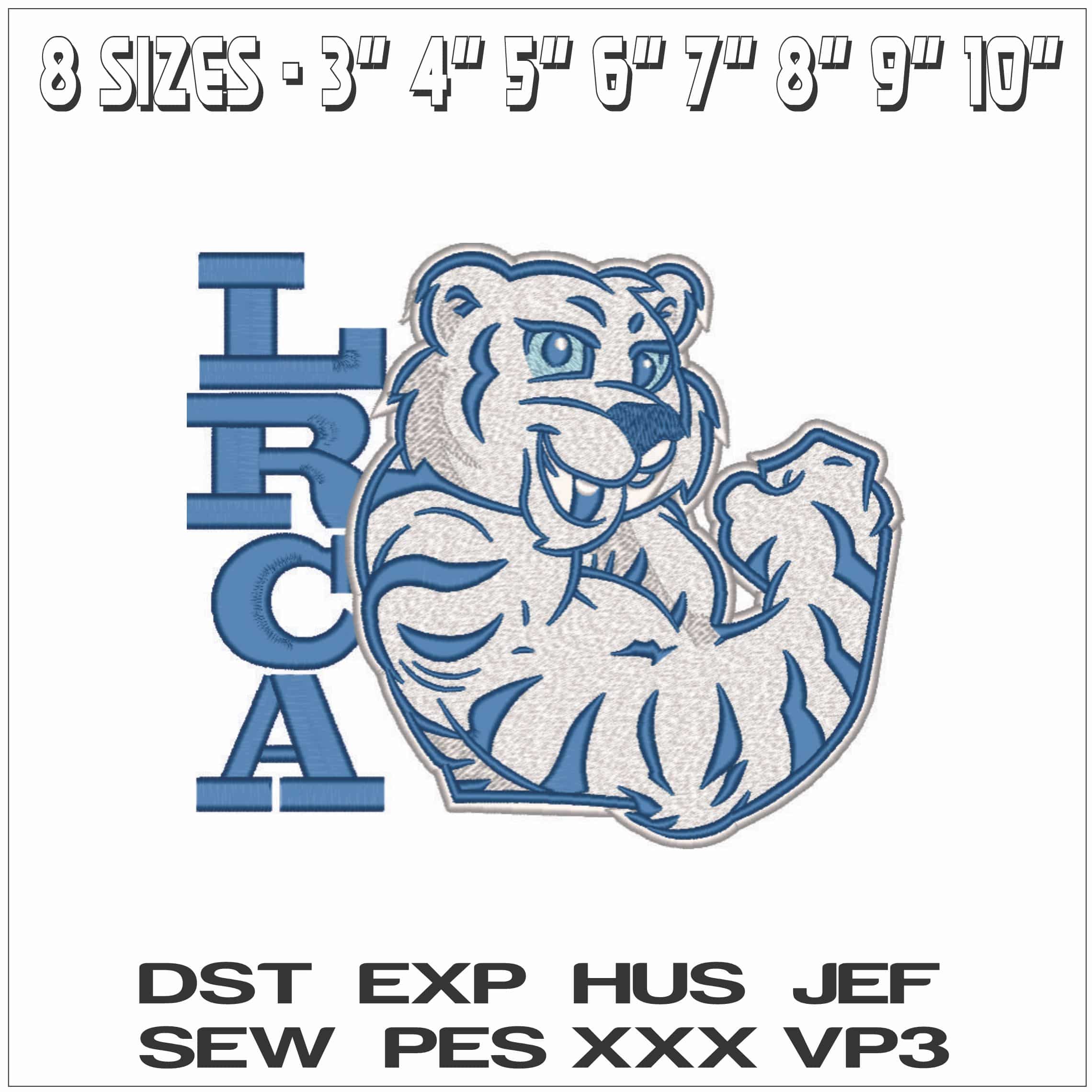 Lafayette Renaissance Charter Academy Tiger- Elegant embroidery design file - instant download — view 2