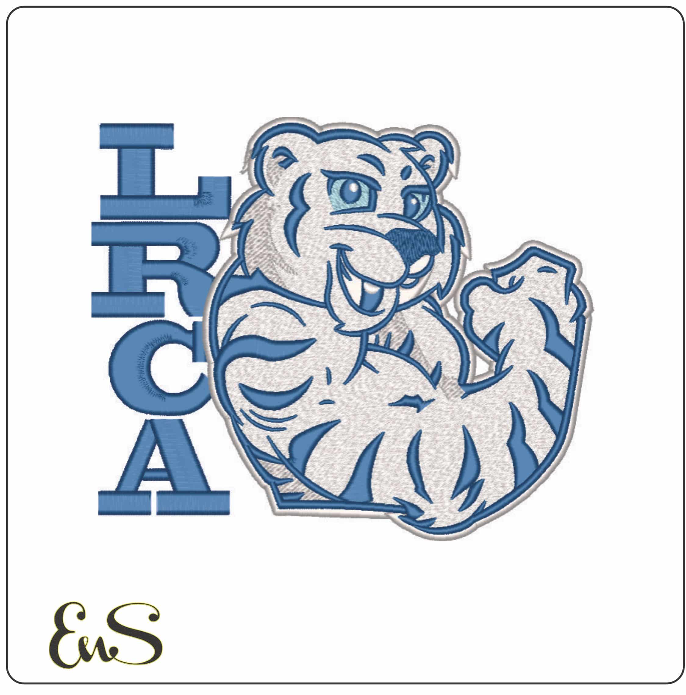 Lafayette Renaissance Charter Academy Tiger- Elegant embroidery design file - instant download