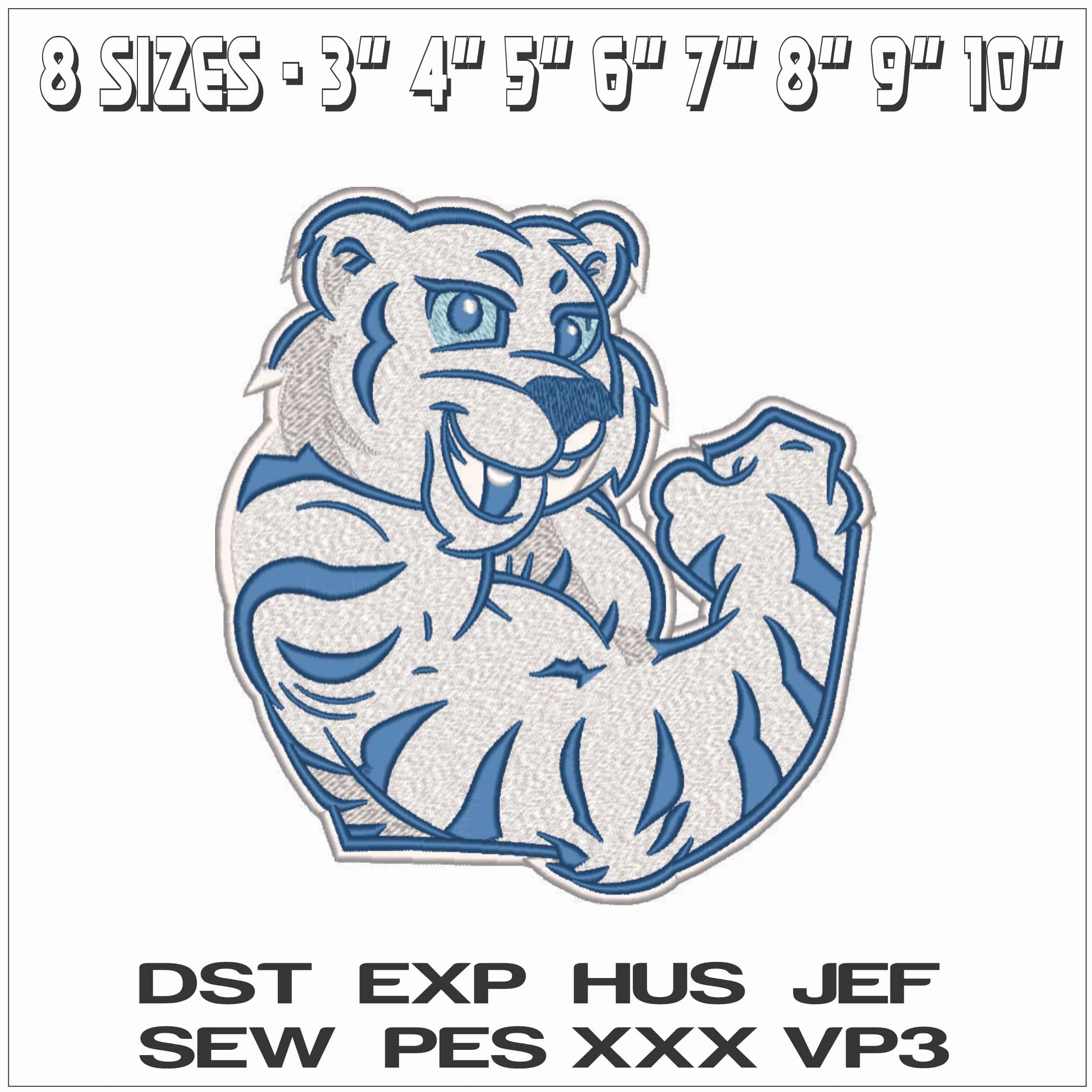 Lafayette Renaissance Charter Academy Tiger No Letters- Elegant embroidery design file - instant download — view 2