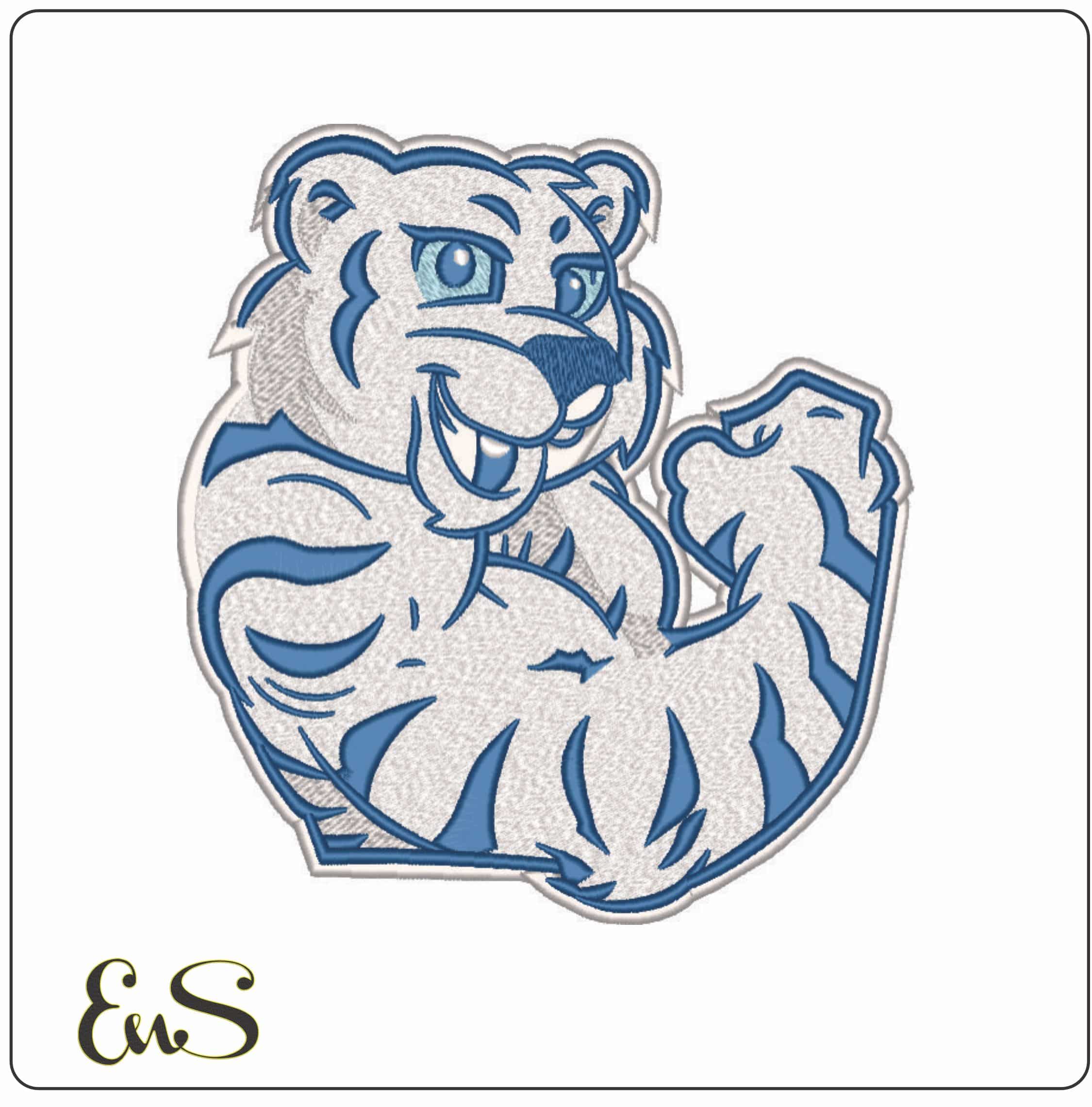 Lafayette Renaissance Charter Academy Tiger No Letters- Elegant embroidery design file - instant download