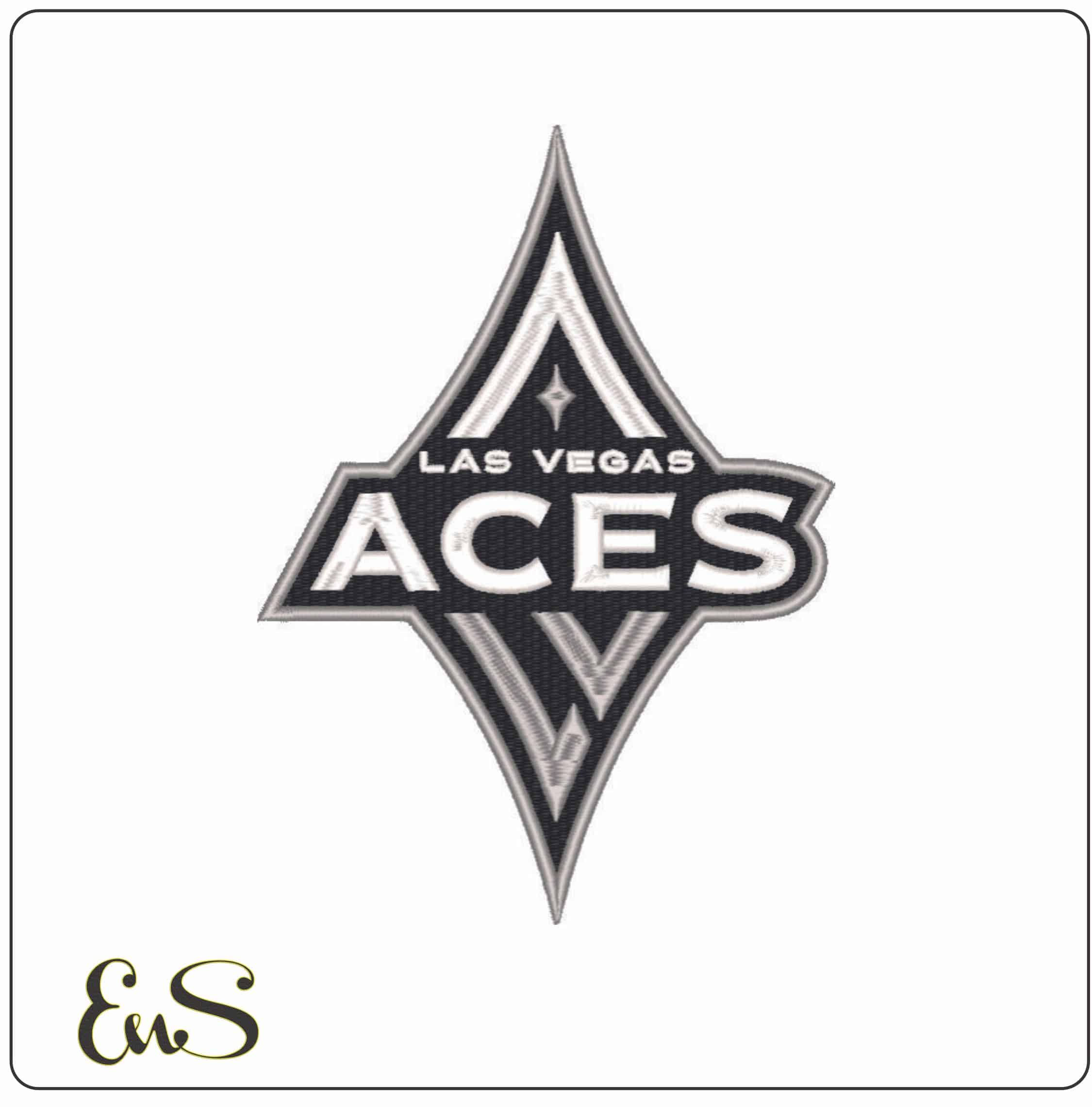 Las Vegas Aces MonoChrome- Elegant embroidery design file - instant download