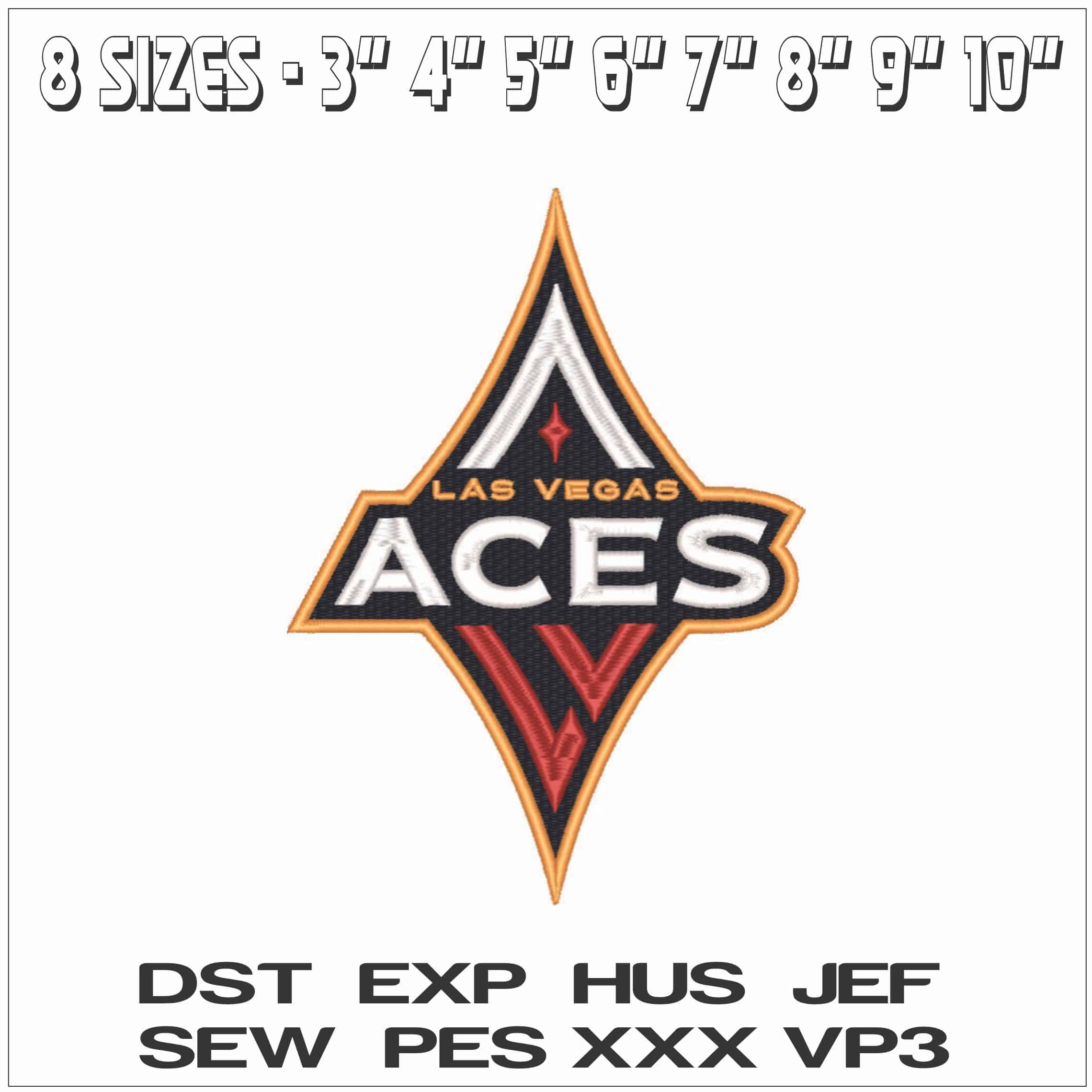 Las Vegas Aces WNBA- Elegant embroidery design file - instant download — view 2