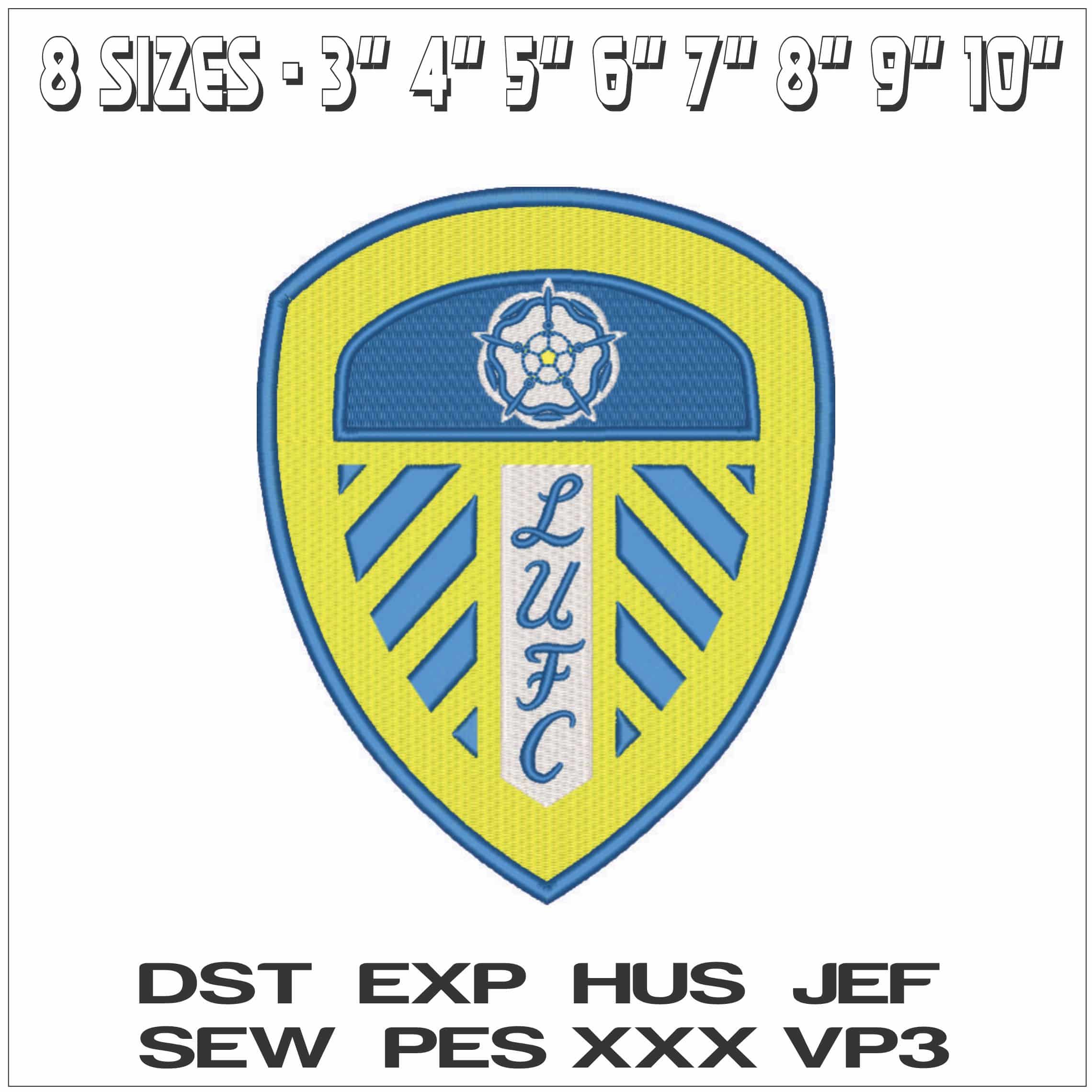 Leeds United Football Club Logo- Elegant embroidery design file - instant download — view 2