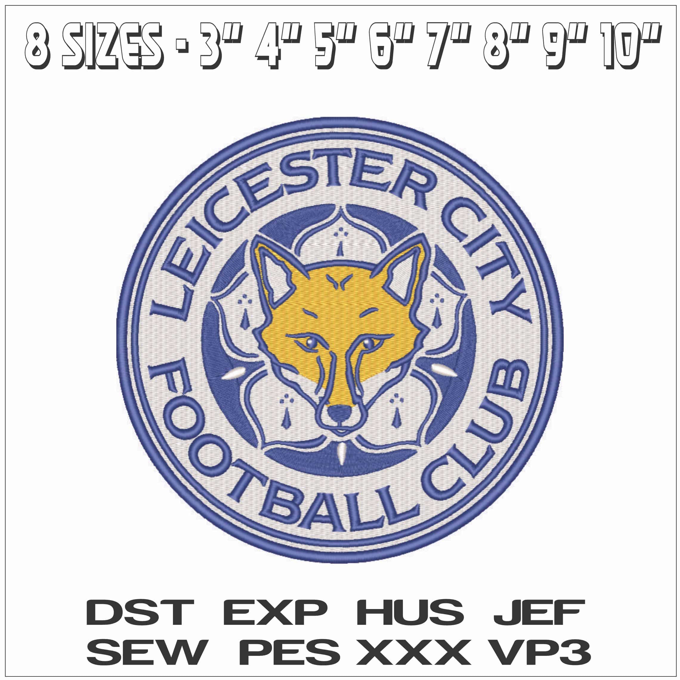 Leicester City FC- Elegant embroidery design file - instant download — view 2