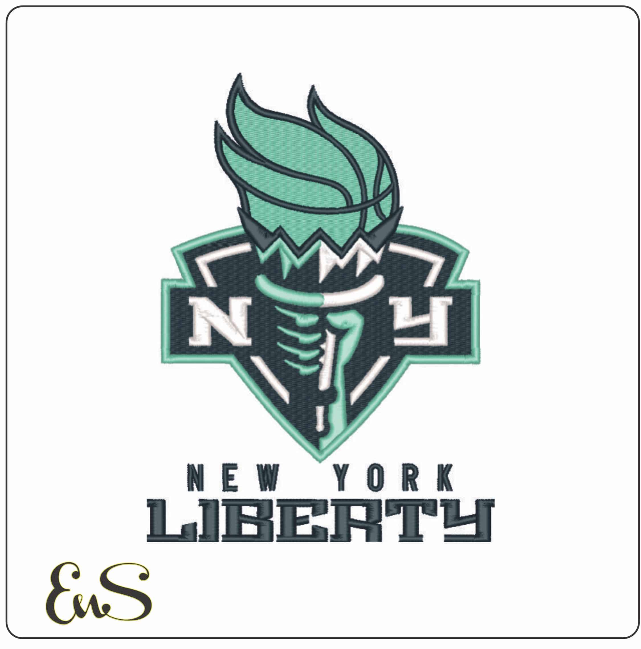 New York Liberty 2019  on - WNBA- Elegant embroidery design file - instant download