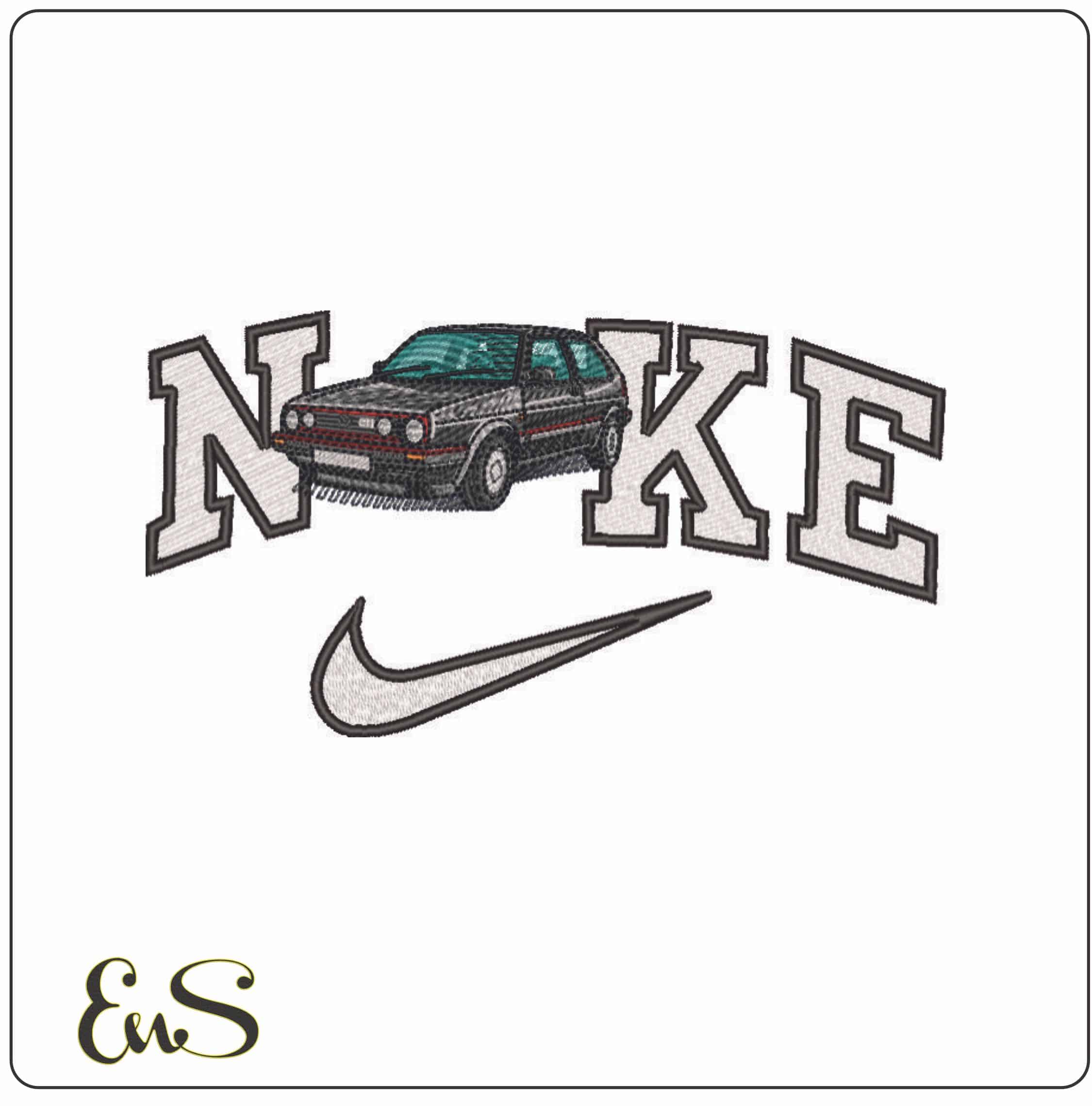 Nike Golf GTI MK2 - Volkswagen- Elegant embroidery design file - instant download
