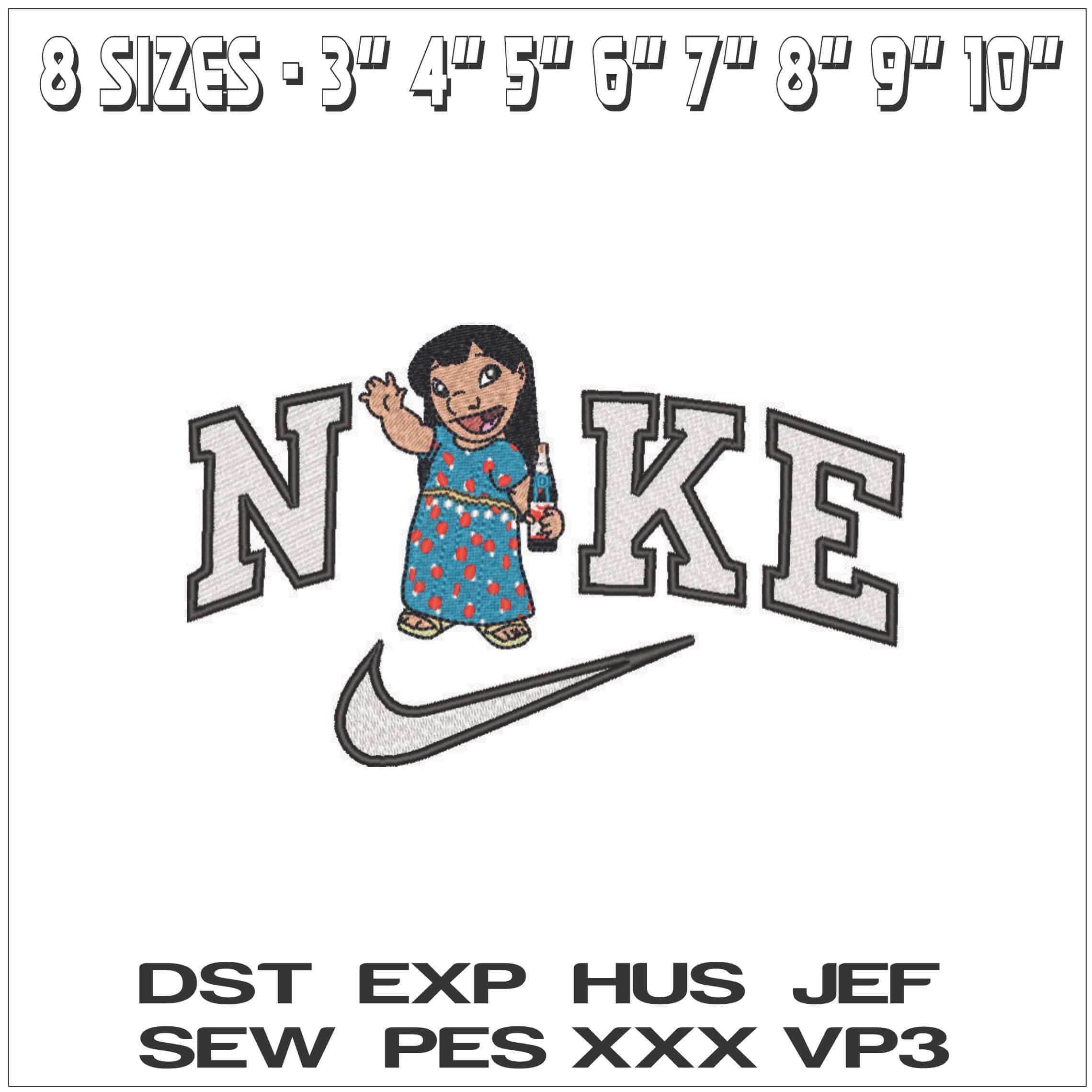 Nike Lilo - Lilo and Stitch - Disney- Elegant embroidery design file - instant download — view 2