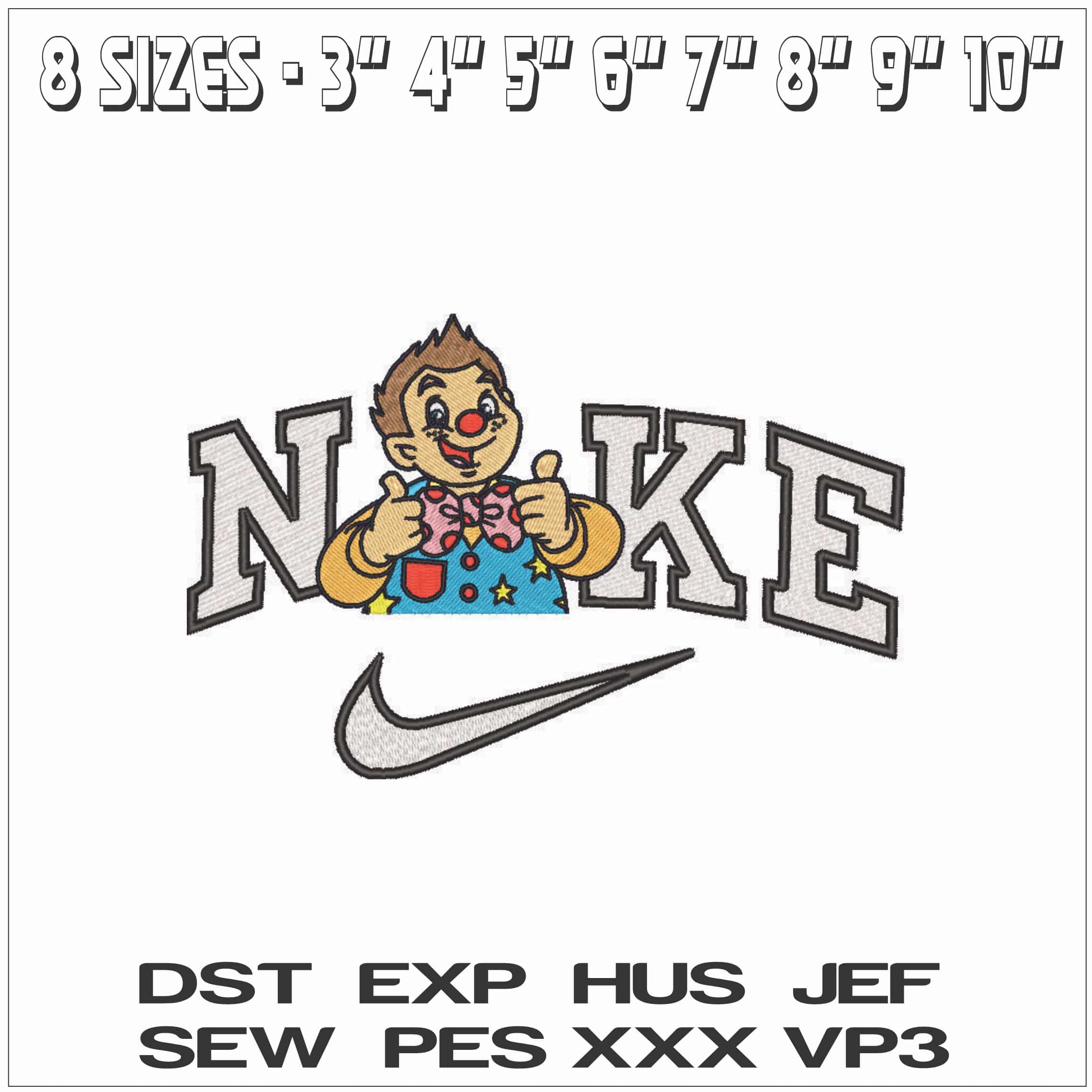 Nike Mr Trumble Happy Clown- Elegant embroidery design file - instant download — view 2