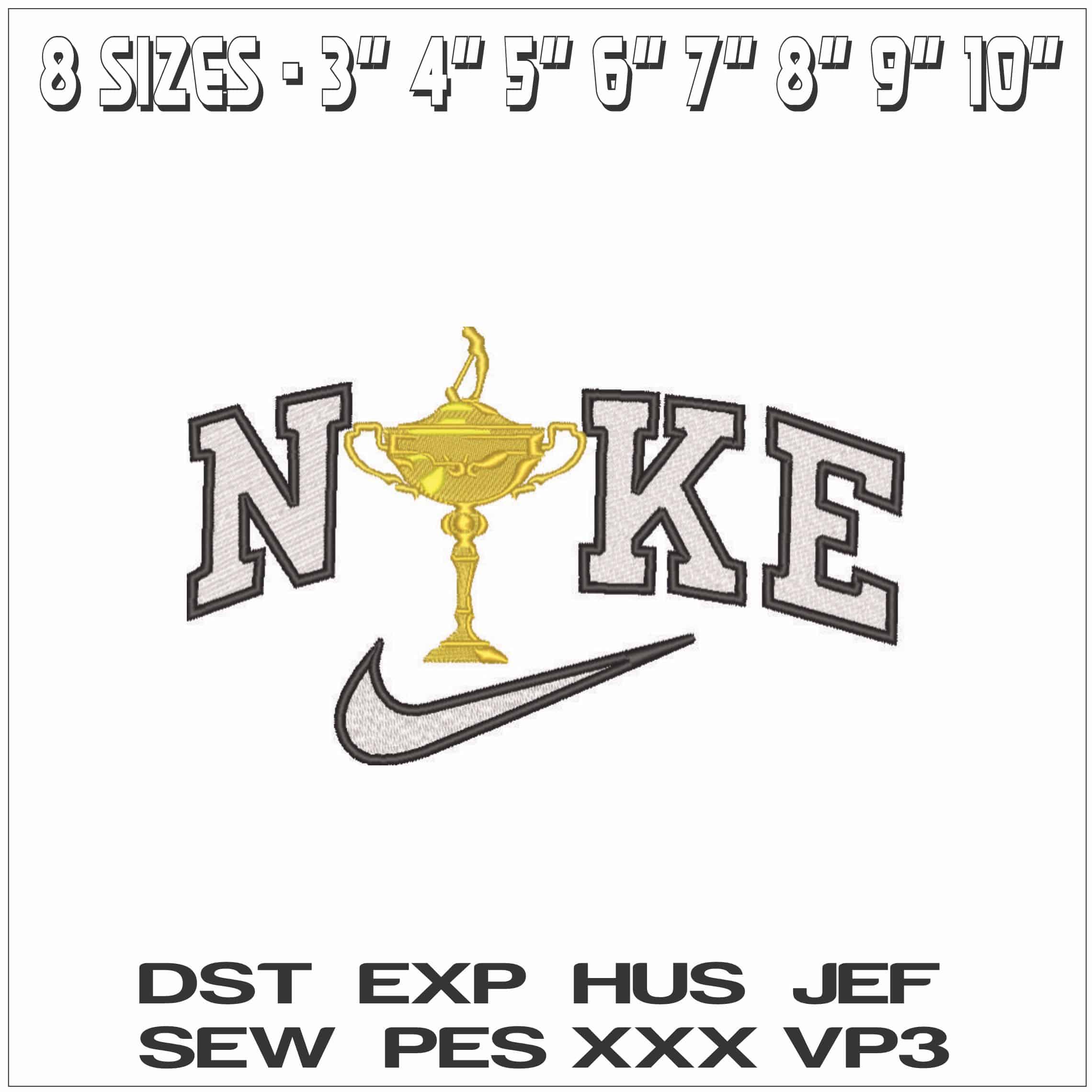 Nike Ryder Cup- Elegant embroidery design file - instant download — view 2
