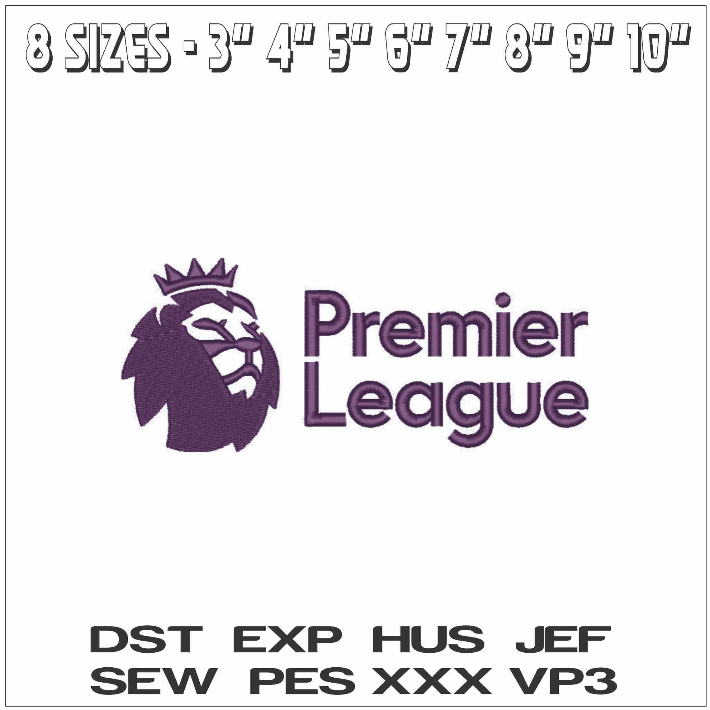 Premier League- Elegant embroidery design file - instant download — view 2