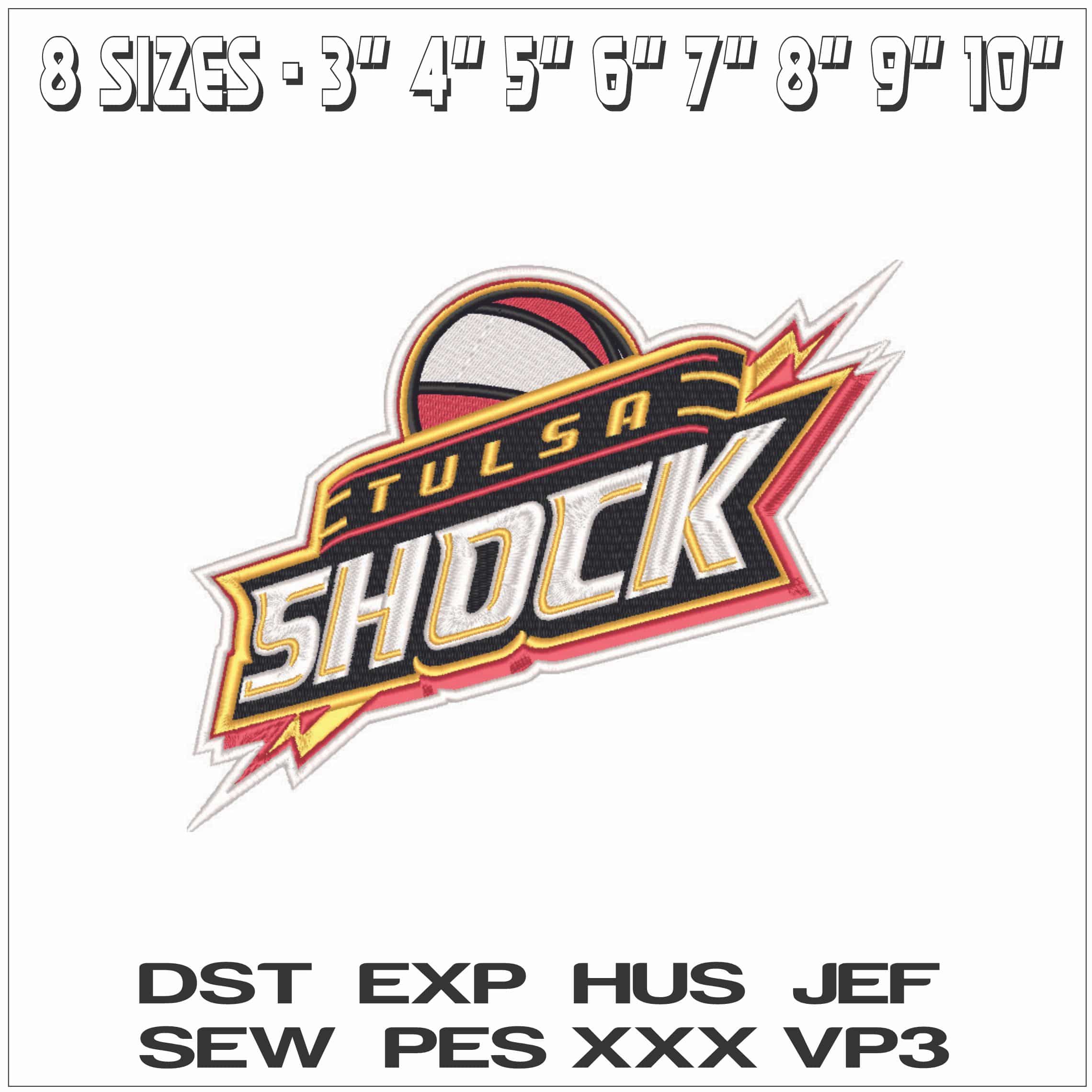 Tulsa Shock 2010 - 2015 - WNBA- Elegant embroidery design file - instant download — view 2