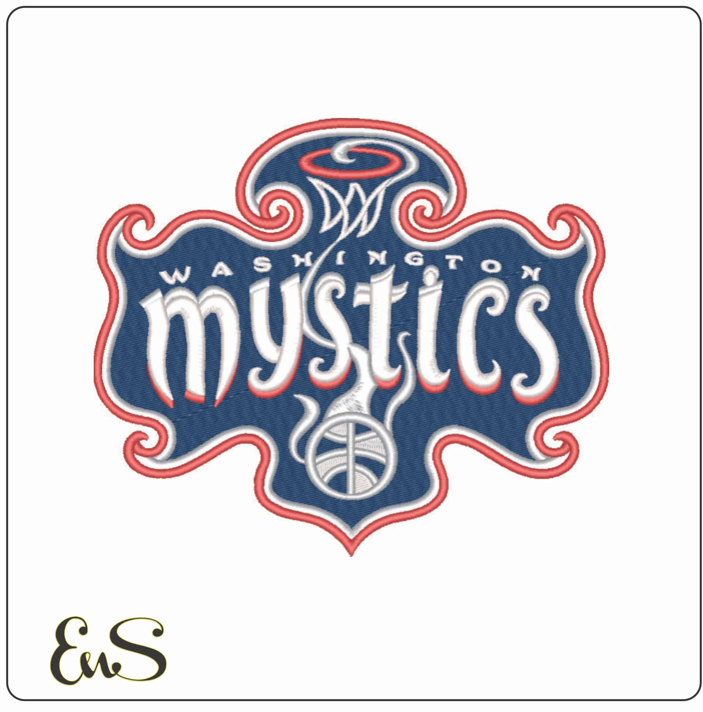 Washington Mystics 2011 on - WNBA- Elegant embroidery design file - instant download