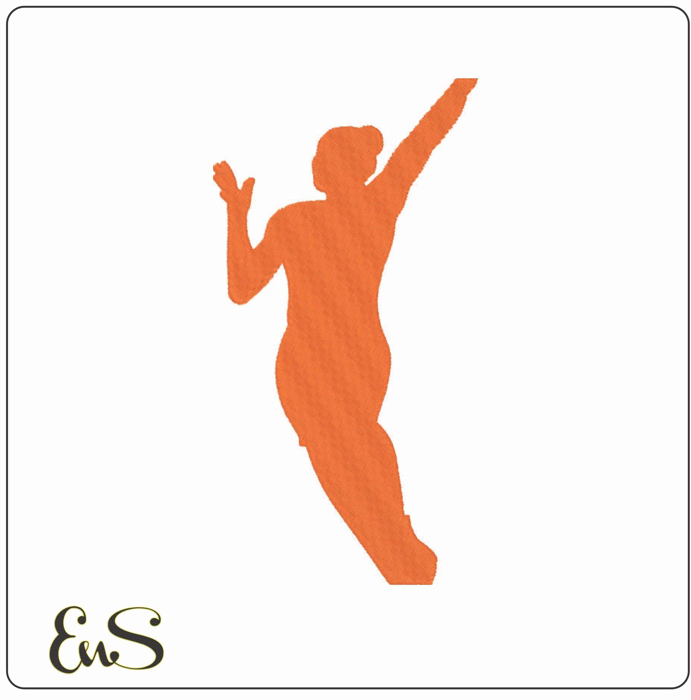 WNBA Logo- Elegant embroidery design file - instant download