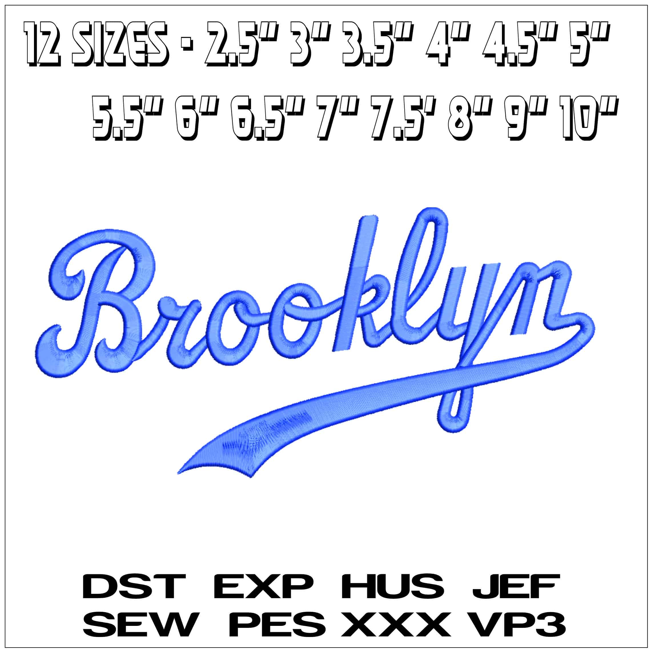 Brooklyn - Elegant embroidery design file - instant download — view 2