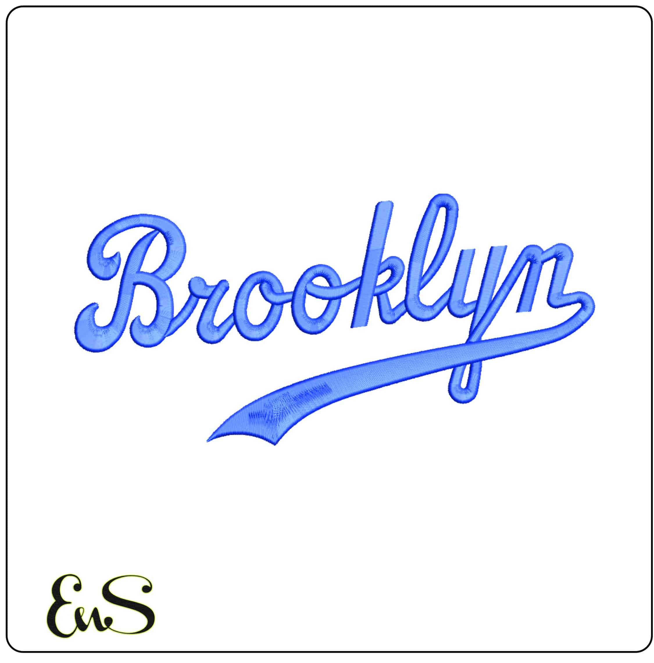 Brooklyn - Elegant embroidery design file - instant download