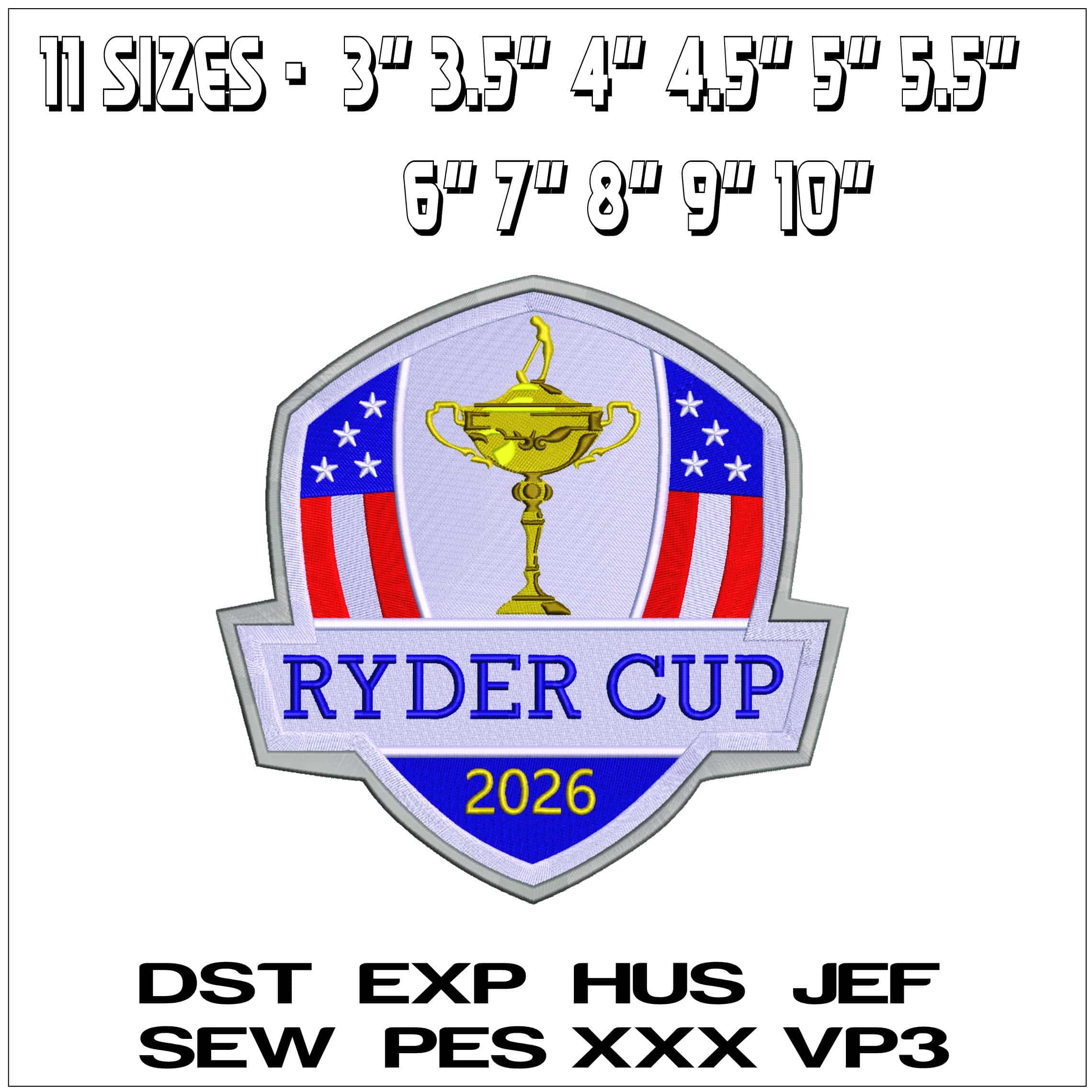 Ryder Cup 2026 - USA Special embroidery design - Bethpage Black September embroidery machine pattern embroidery file — view 2