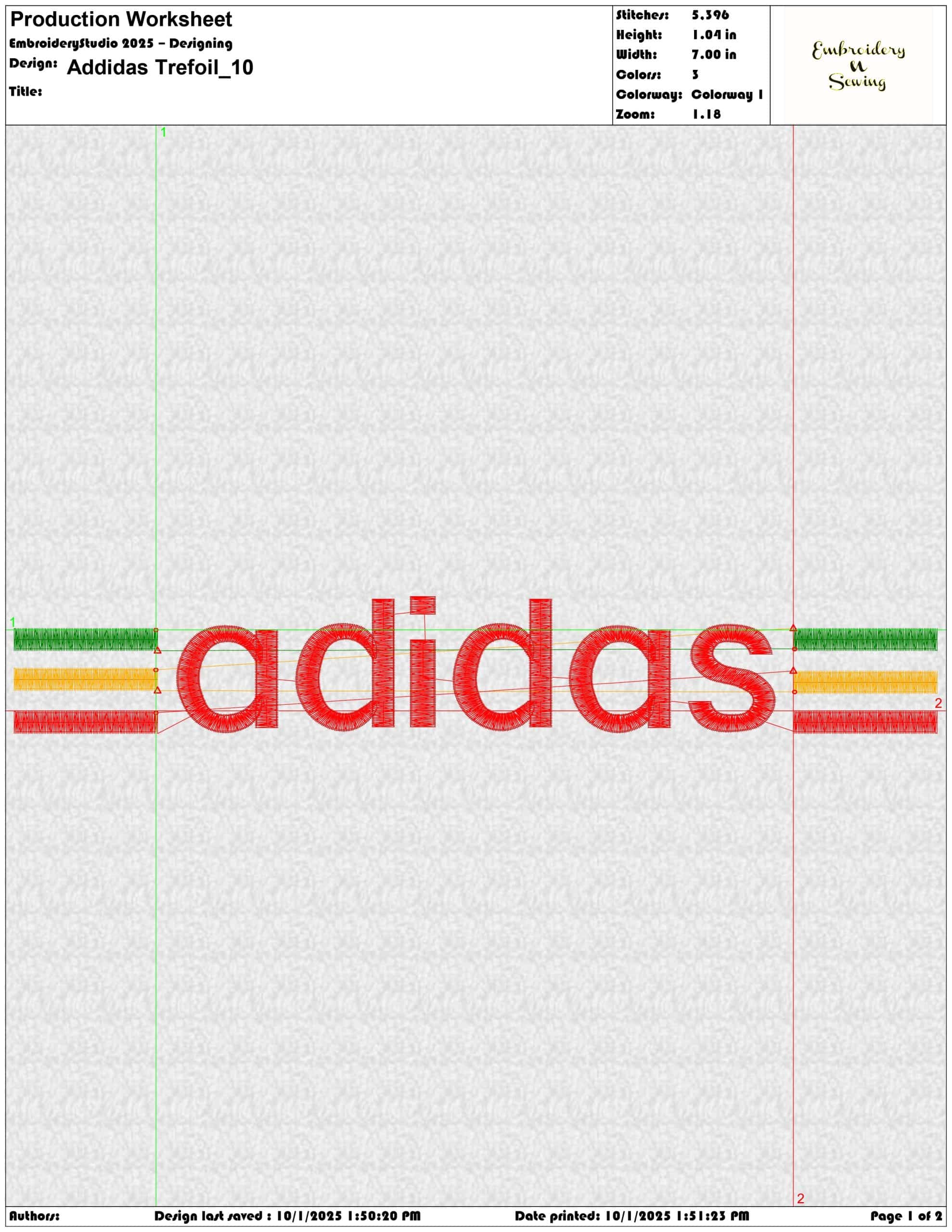 Adidas Trefoil Logo - Elegant embroidery design file - instant download — view 3