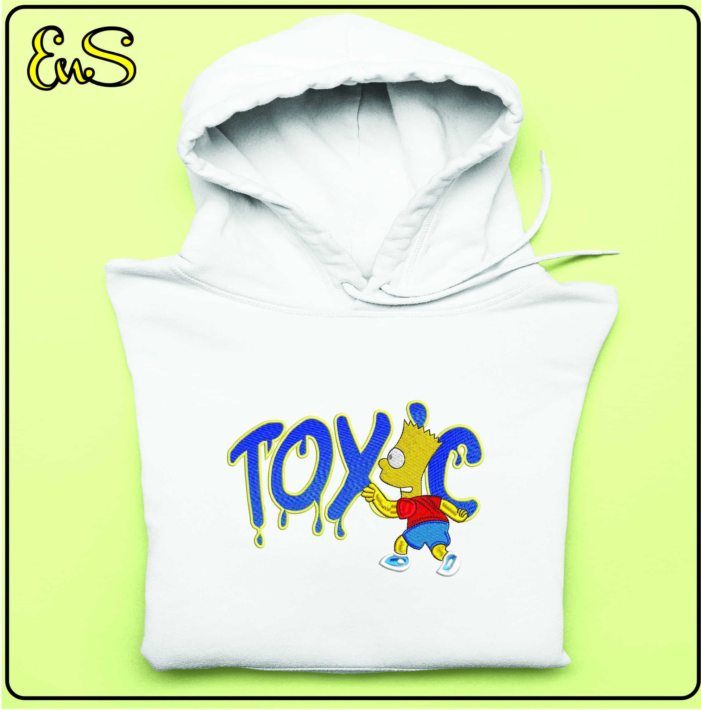Bart Simpson Toxic The Simpsons- Elegant embroidery design file - instant download — view 4