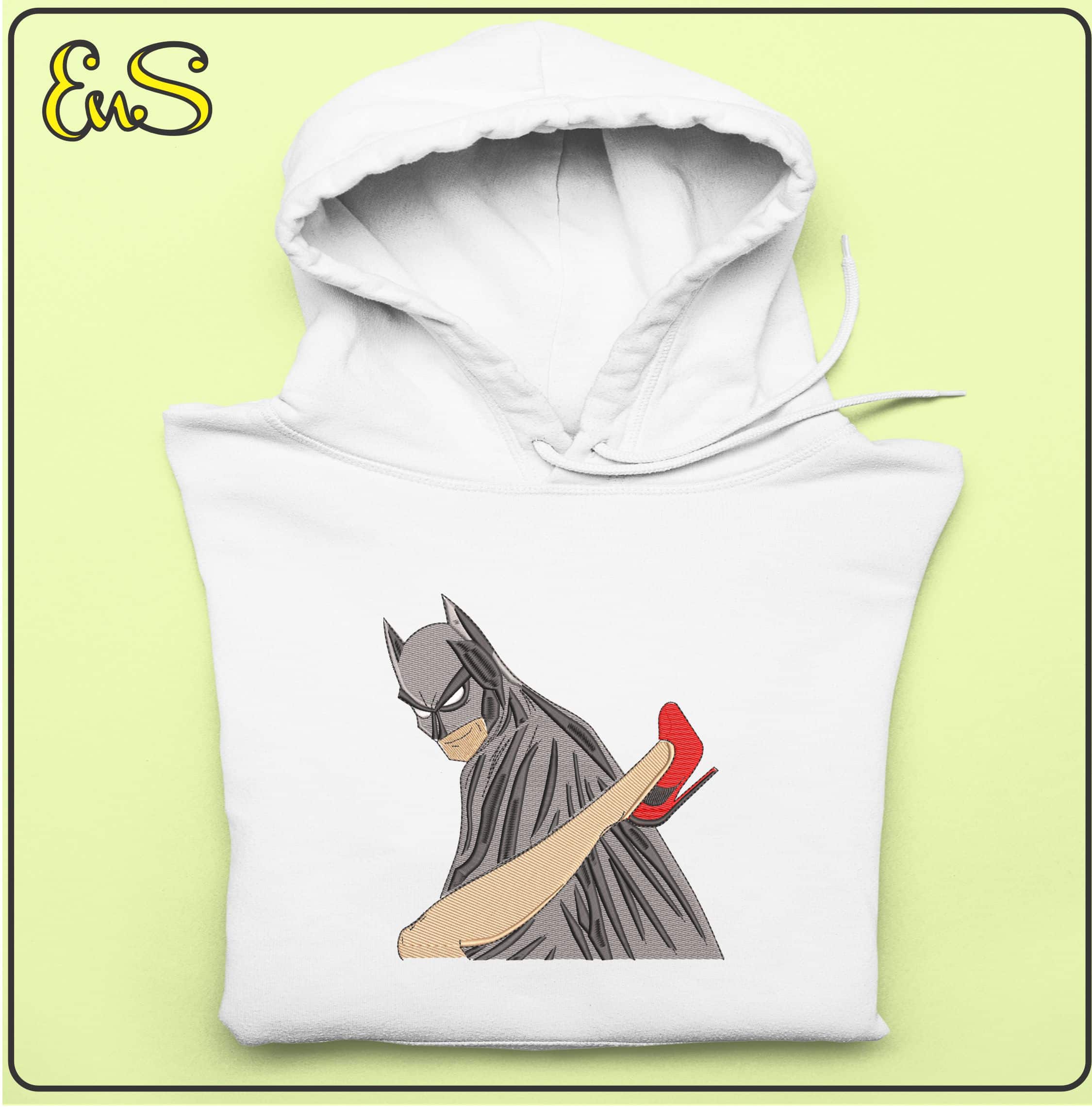Batman Rescuing a Lady- Elegant embroidery design file - instant download — view 4