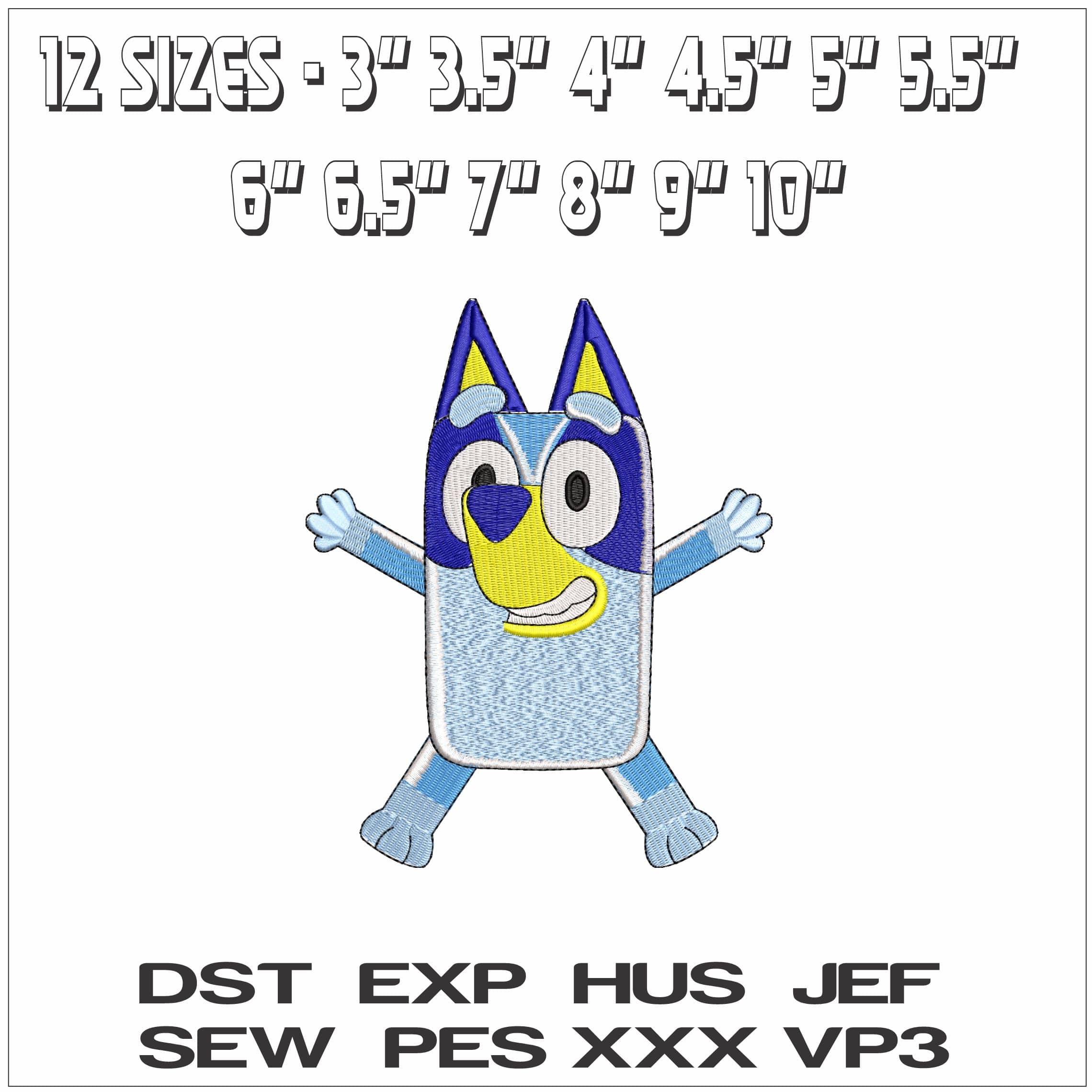Bluey Star- Elegant embroidery design file - instant download — view 2