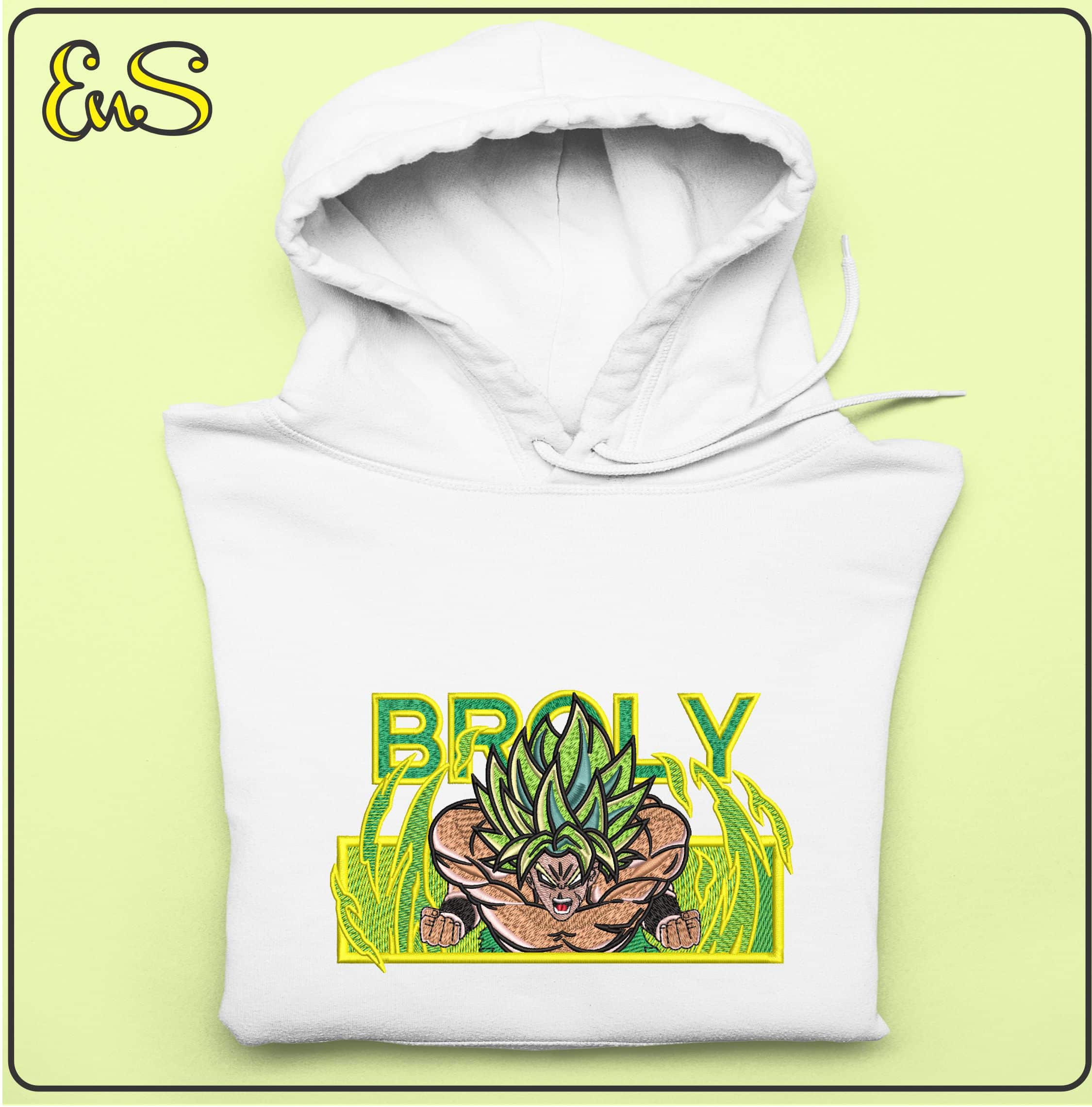 Broly with Name Dragon Ball Anime- Elegant embroidery design file - instant download — view 5