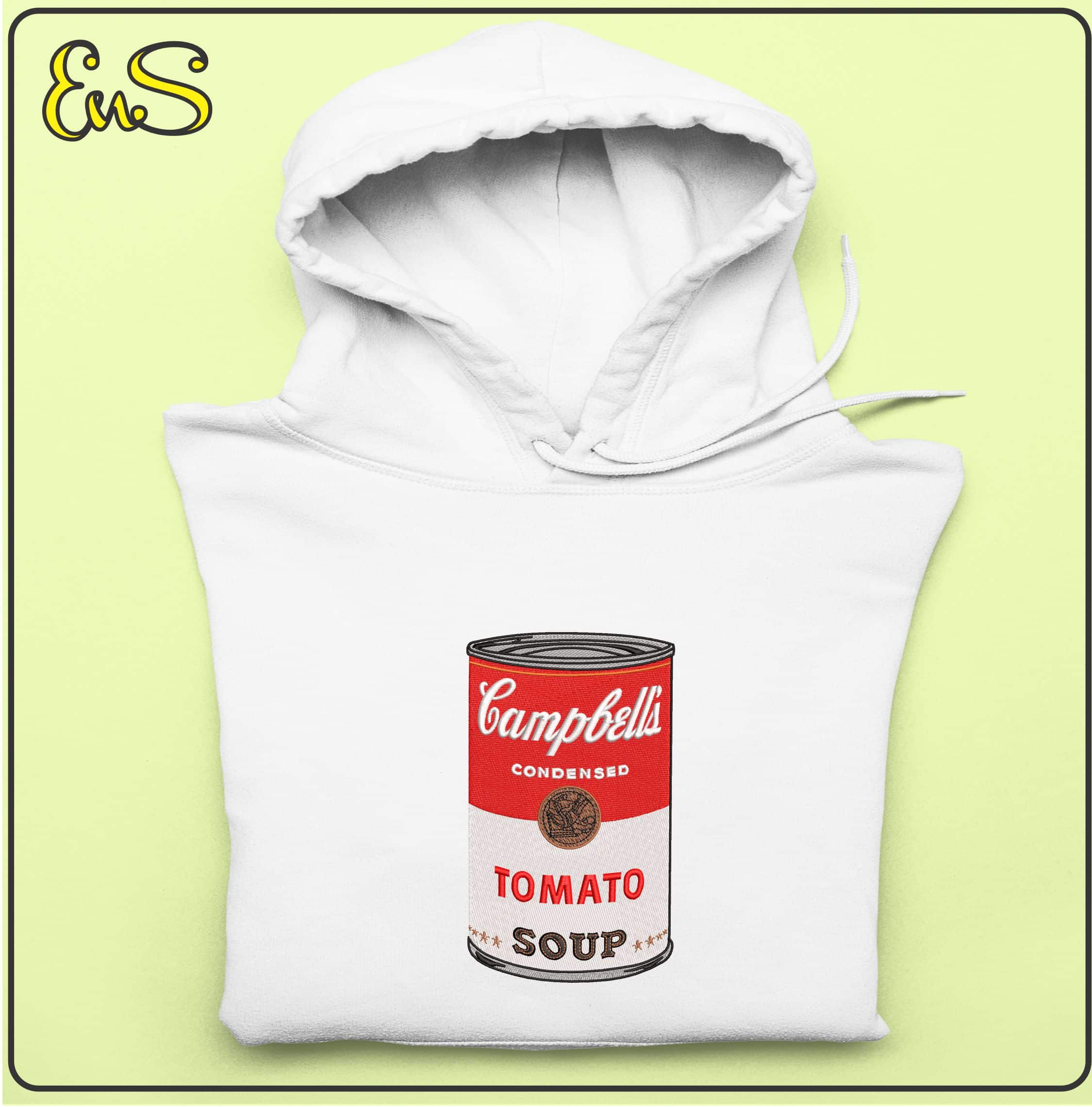 Campbells Tomato Soup- Elegant embroidery design file - instant download — view 4