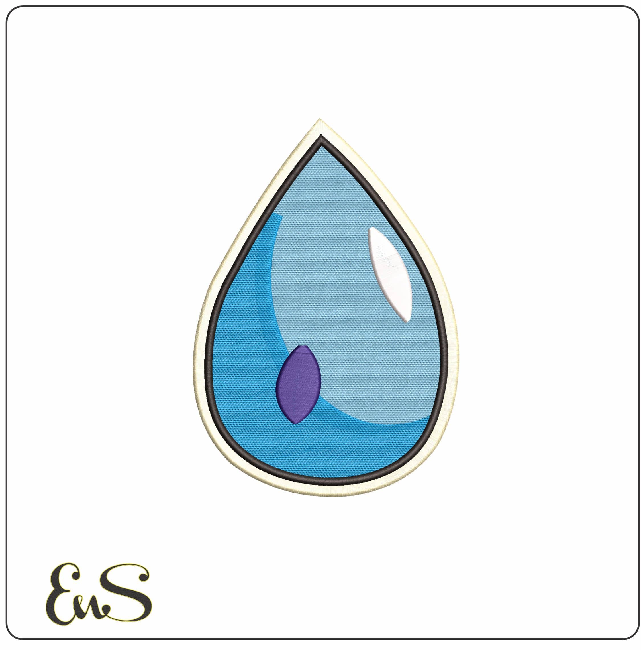 Cascade Badge Pokestone Anime- Elegant embroidery design file - instant download