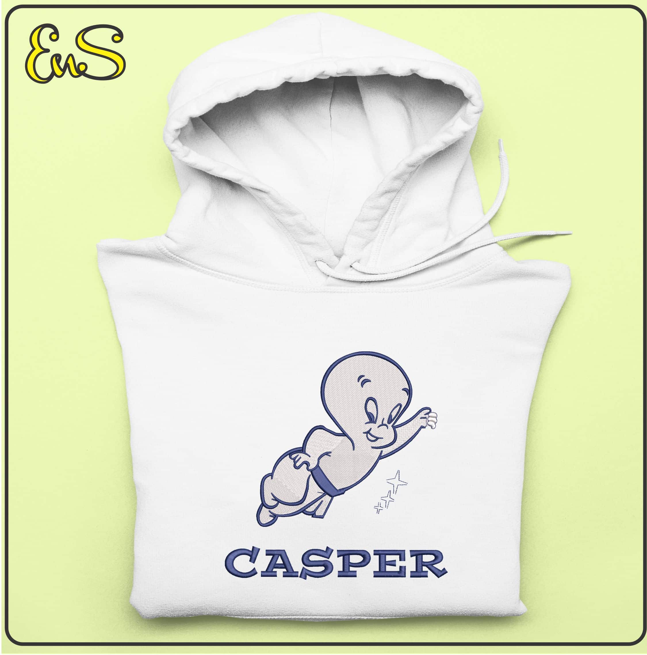 Casper the Friendly Ghost- Elegant embroidery design file - instant download — view 4