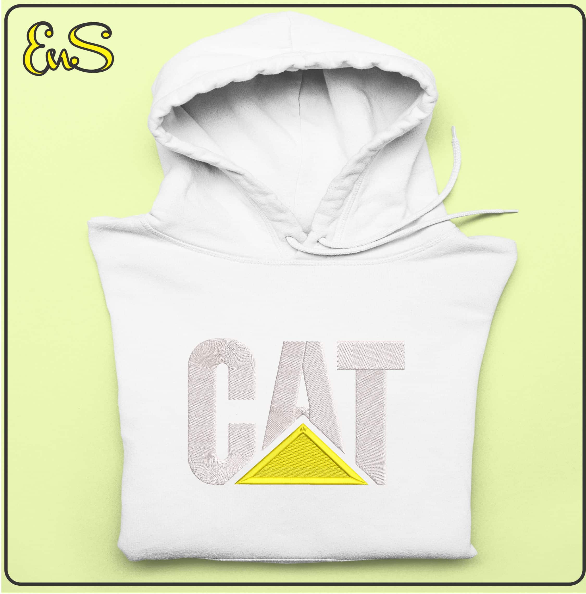 CAT Logo- Elegant embroidery design file - instant download — view 4