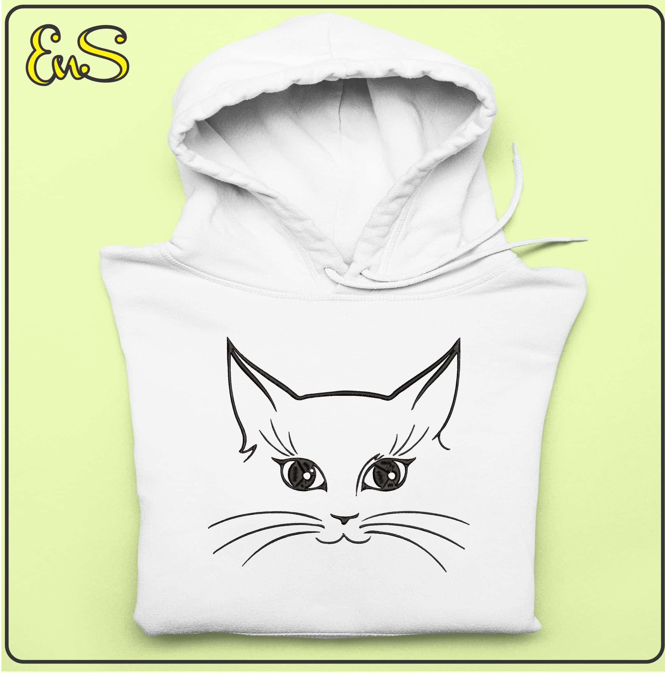 Cats Face  - Elegant embroidery design file - instant download — view 4