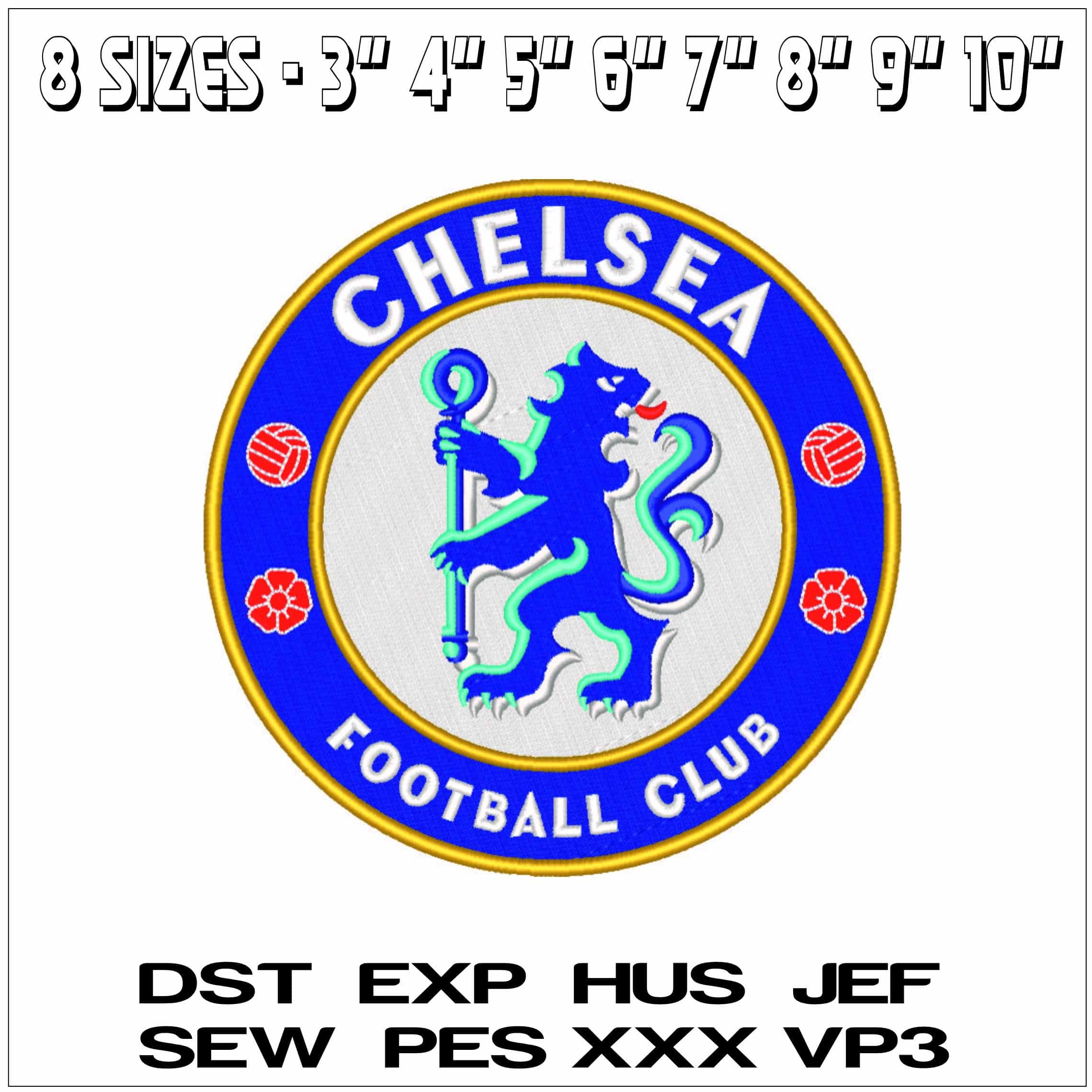 Chelsea FC- Elegant embroidery design file - instant download — view 2