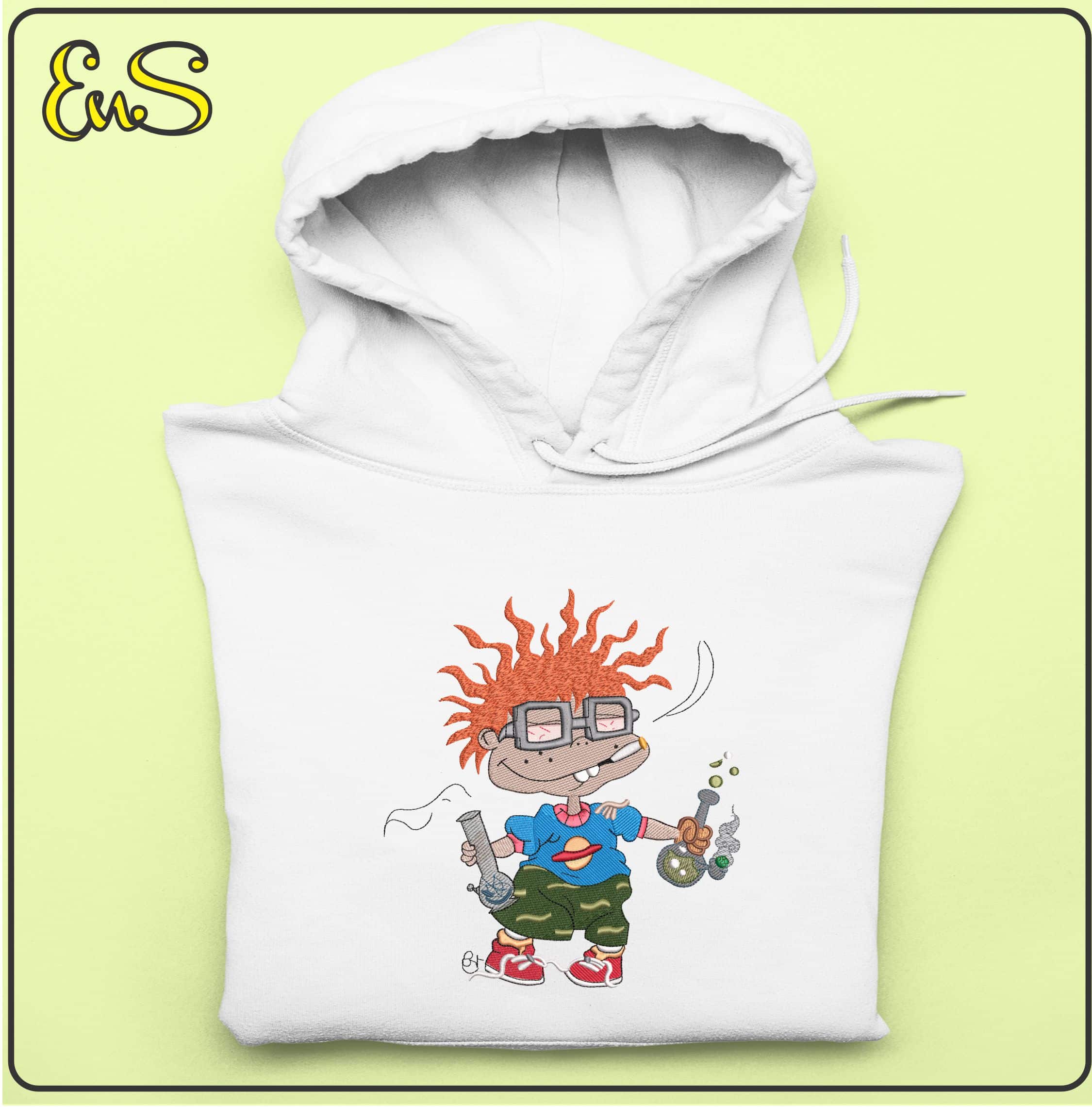 Chuckie Finster Chemist Rugrats- Elegant embroidery design file - instant download — view 5