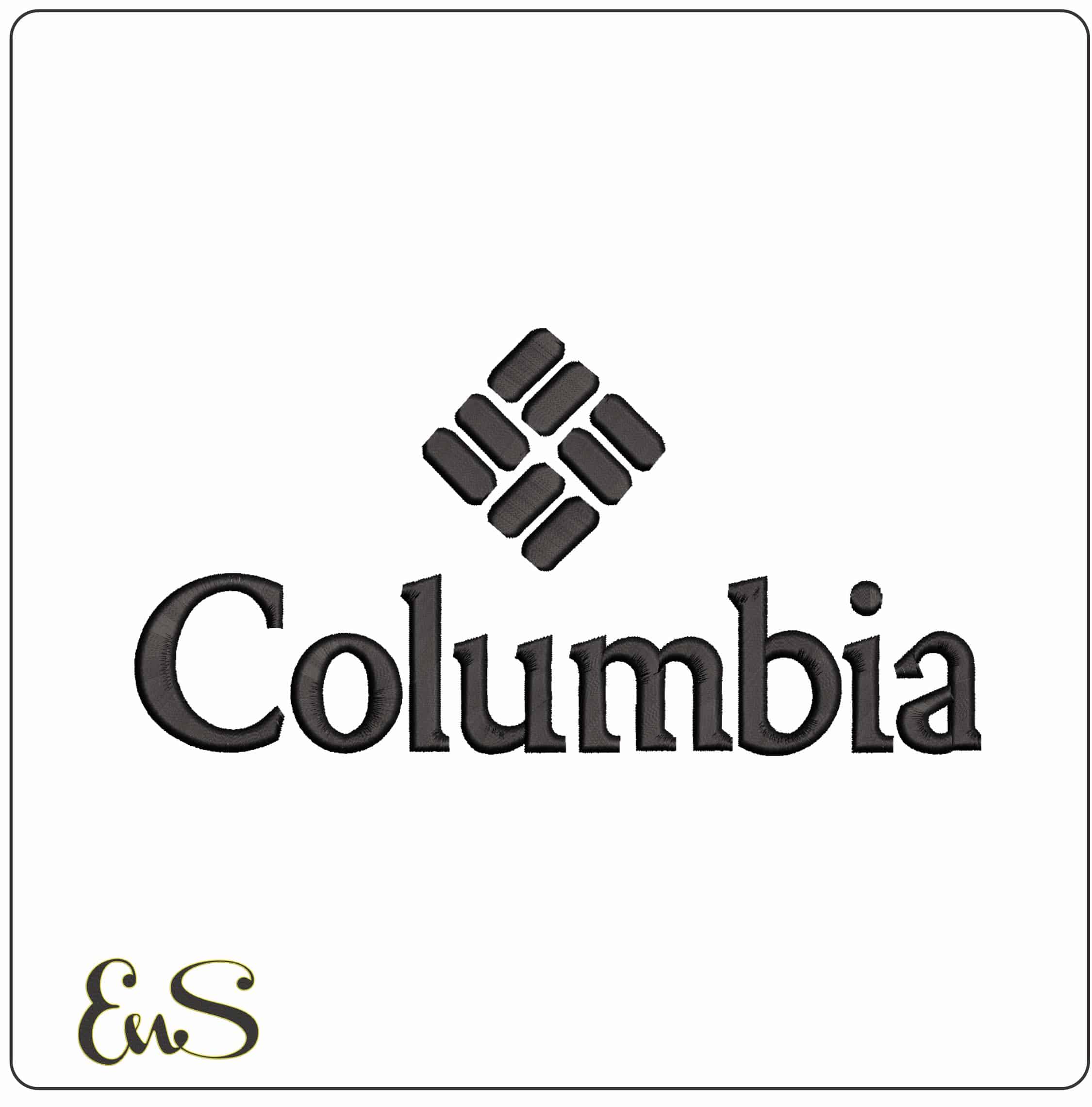 Columbia Logo - Elegant embroidery design file - instant download