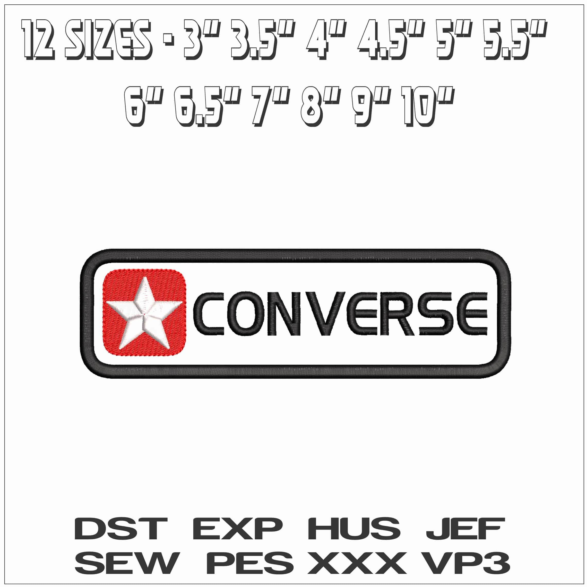 Converse Logo - Elegant embroidery design file - instant download — view 2